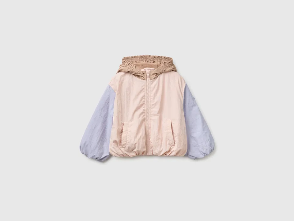 United Colors of Benetton Nylon jacket with hood giacca bimbo 104
