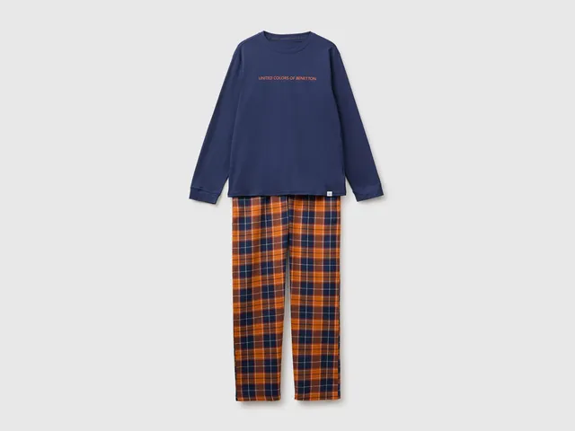 United Colors of Benetton Checked pigiama cotone taglia M quadri