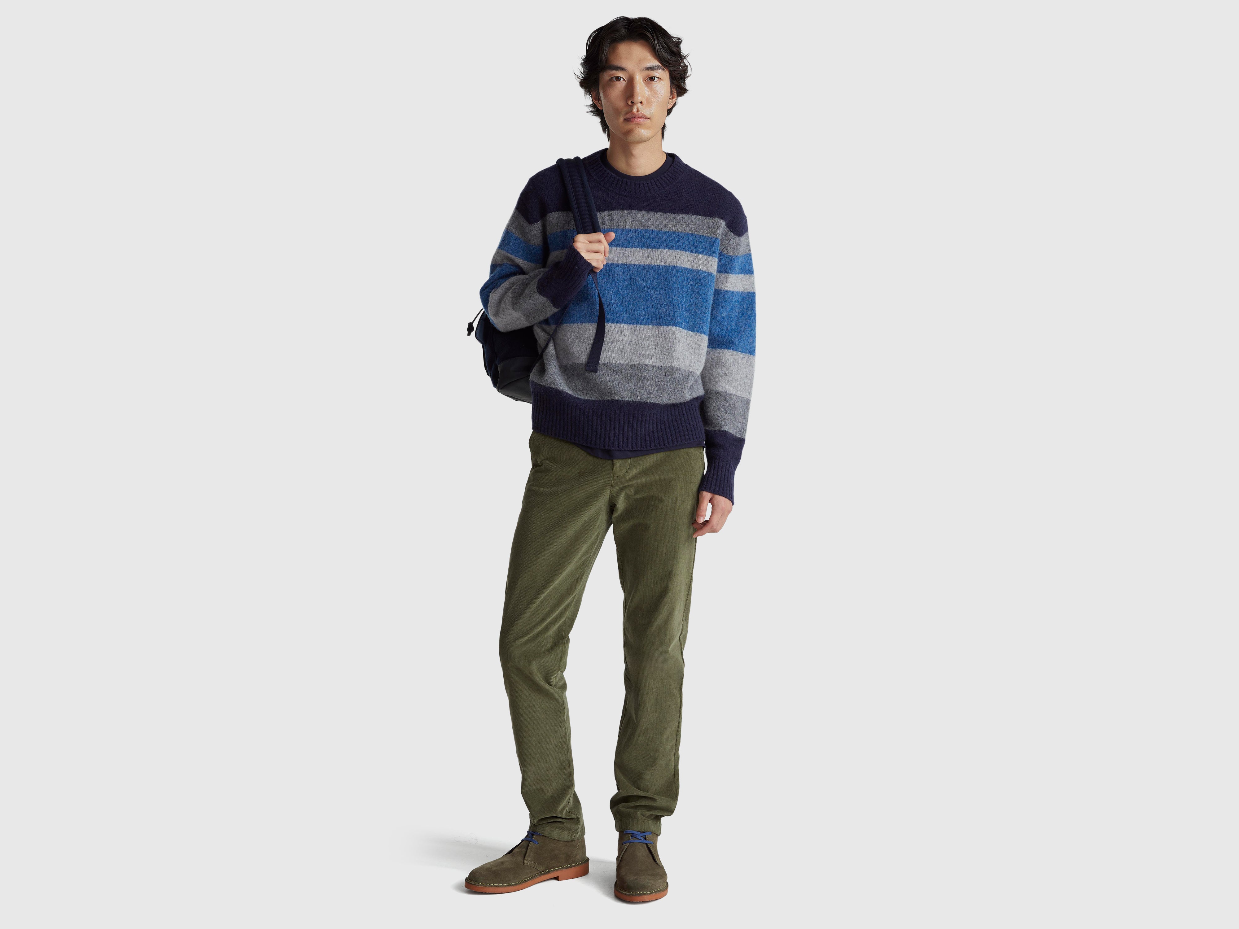 United Colors of Benetton Trousers pantaloni velluto slim elasticiz