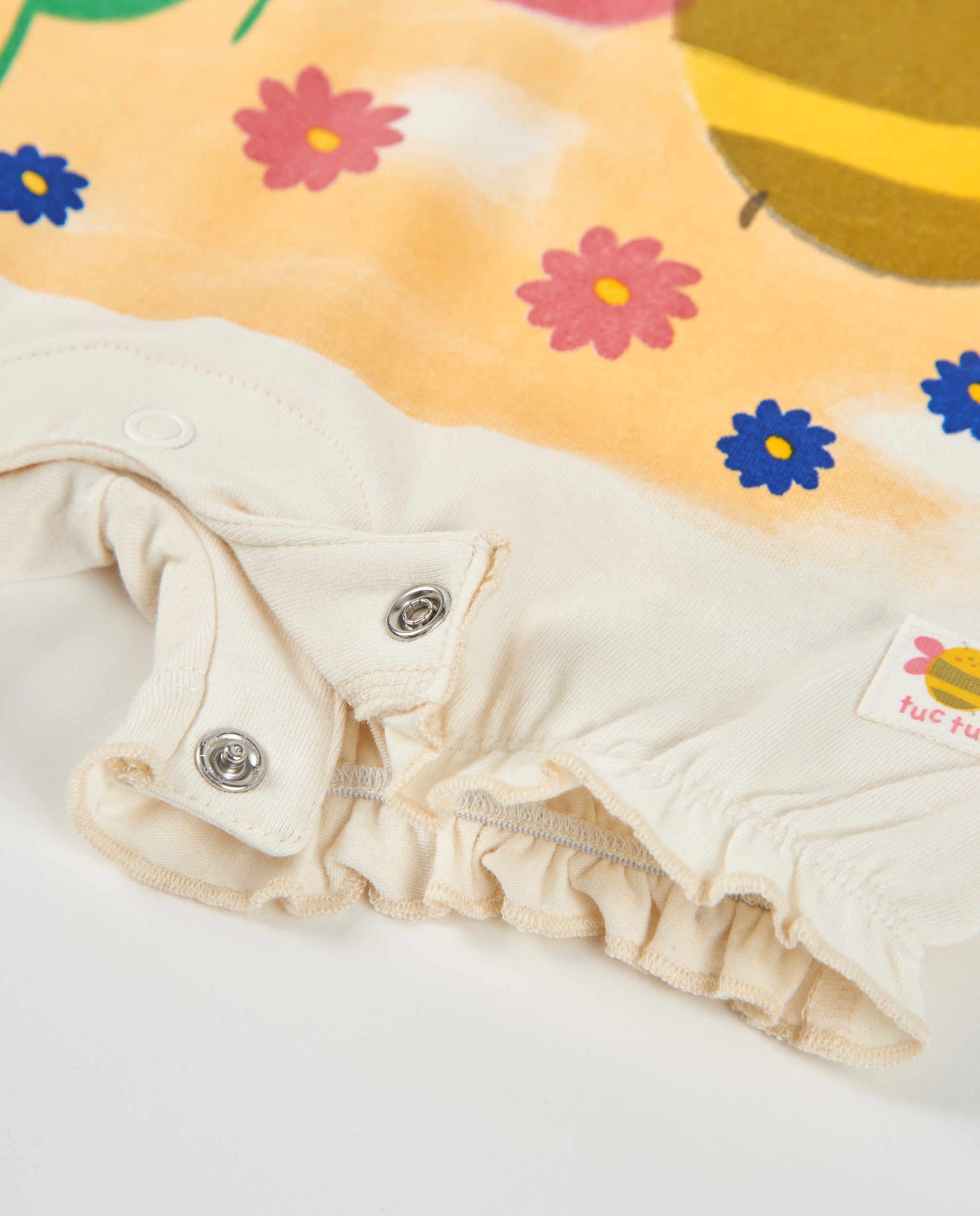 TucTuc Tutine pagliaccetto neonato beige stampa ape