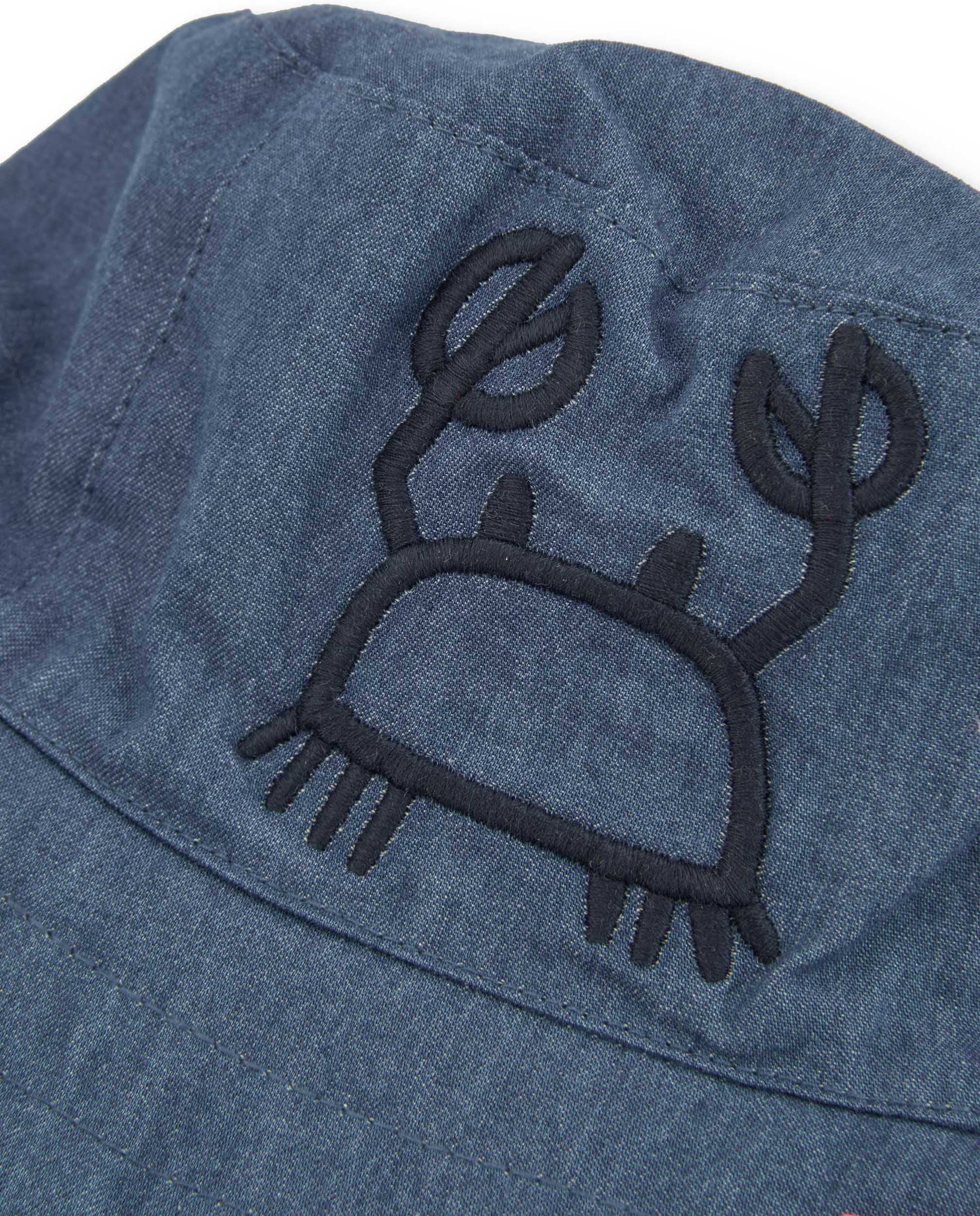 TucTuc Accessori cappello bambino jeans ricamo granchio sole