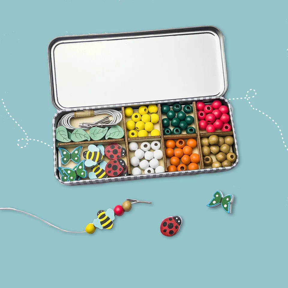 Cotton Twist kit braccialetti Minibeast legno 5 pezzi bimbi 3 anni