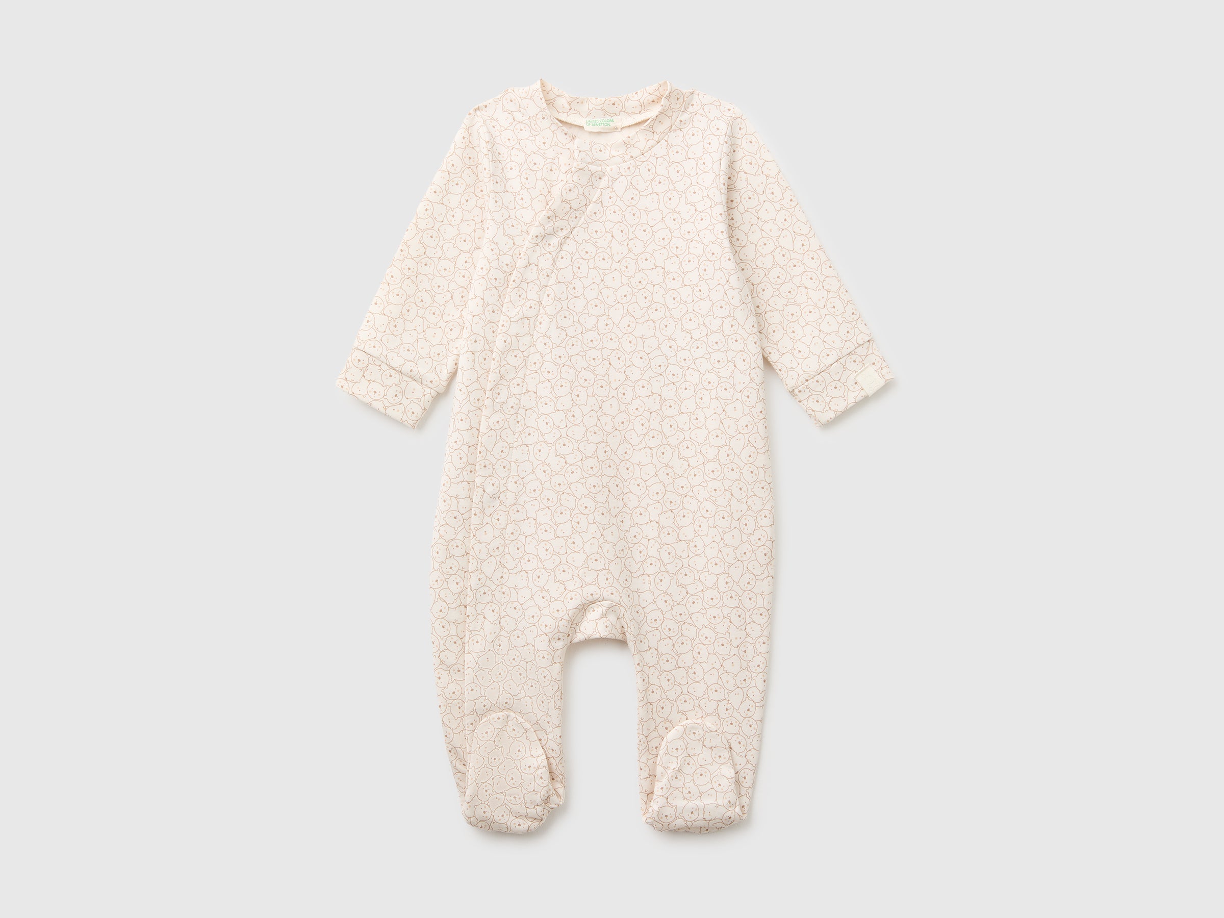 United Colors of Benetton pagliaccetto cotone bio 68 stampato piedi