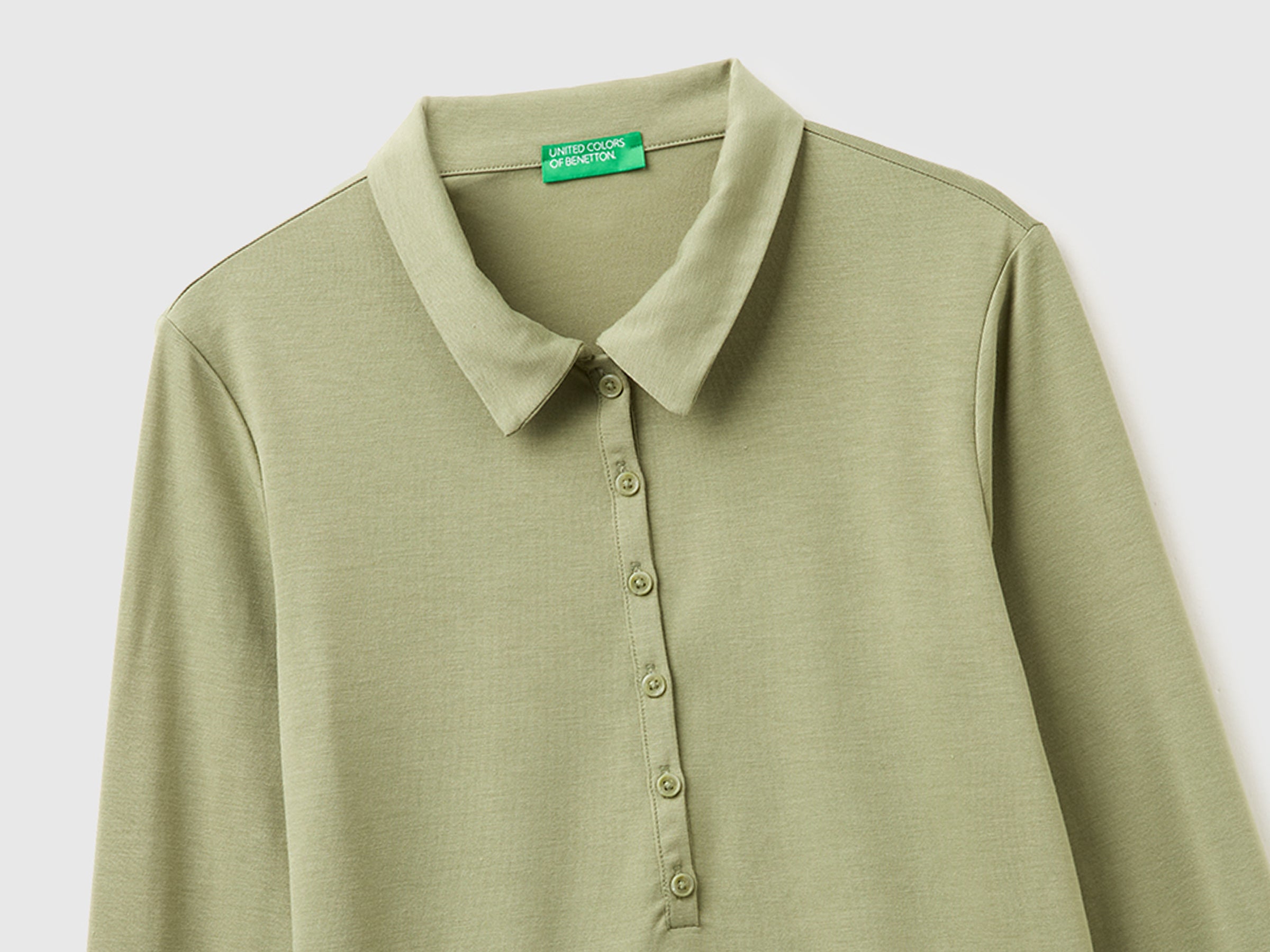 United Colors of Benetton Lightweight jersey polo maglia viscosa