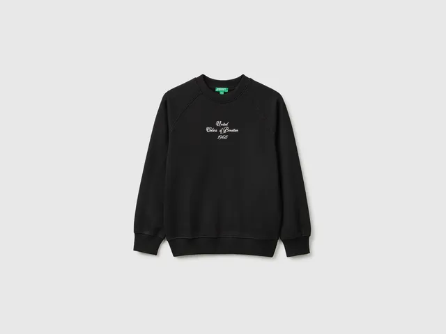 United Colors of Benetton Felpa Girocollo 100% Cotone Logo