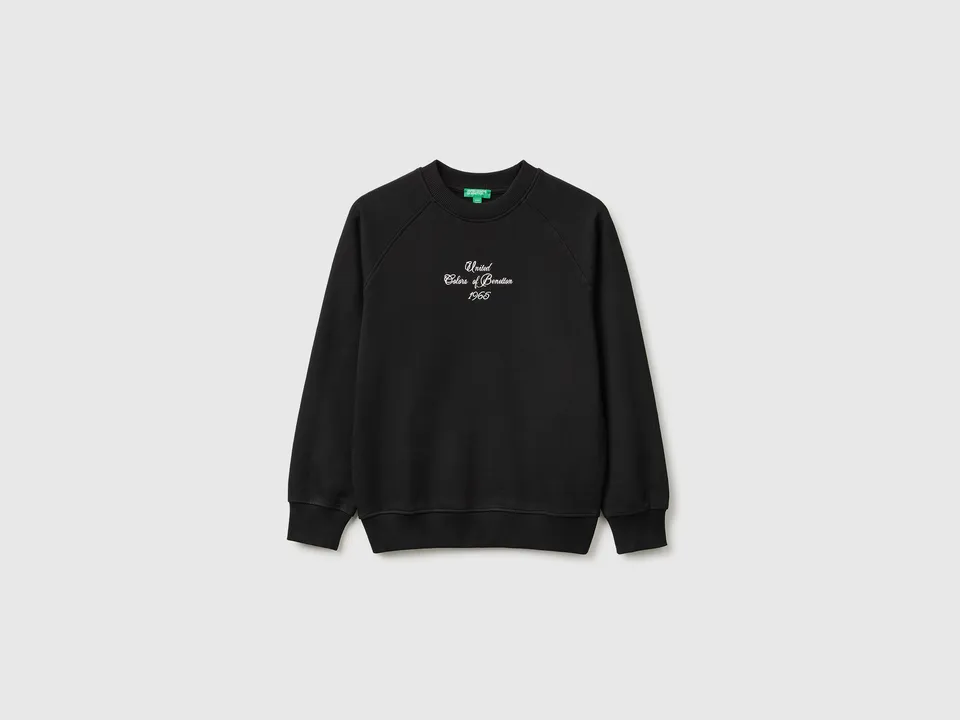 United Colors of Benetton Felpa Girocollo 100% Cotone Logo