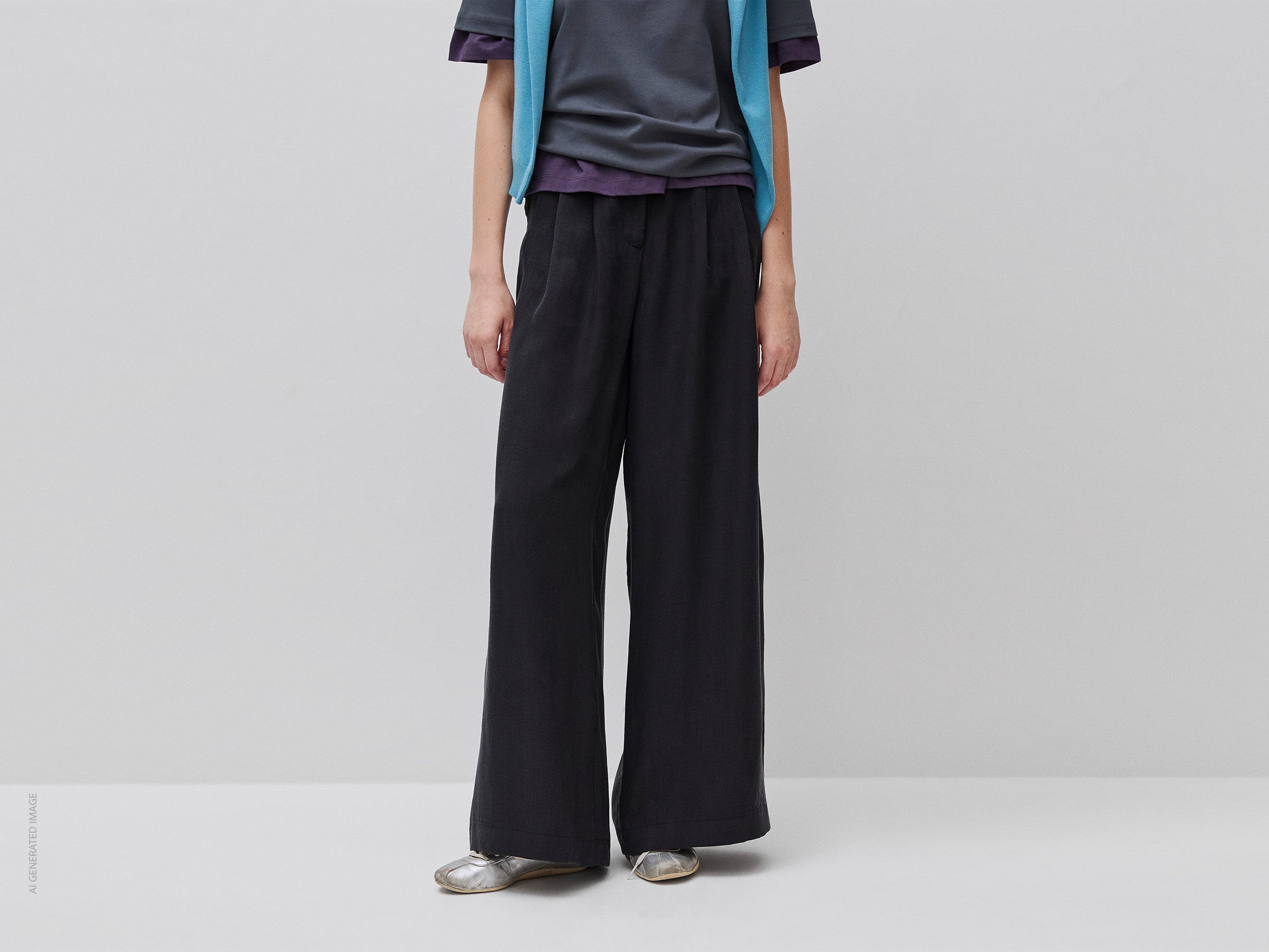 United Colors of Benetton Trousers pantaloni lyocell taglia 38