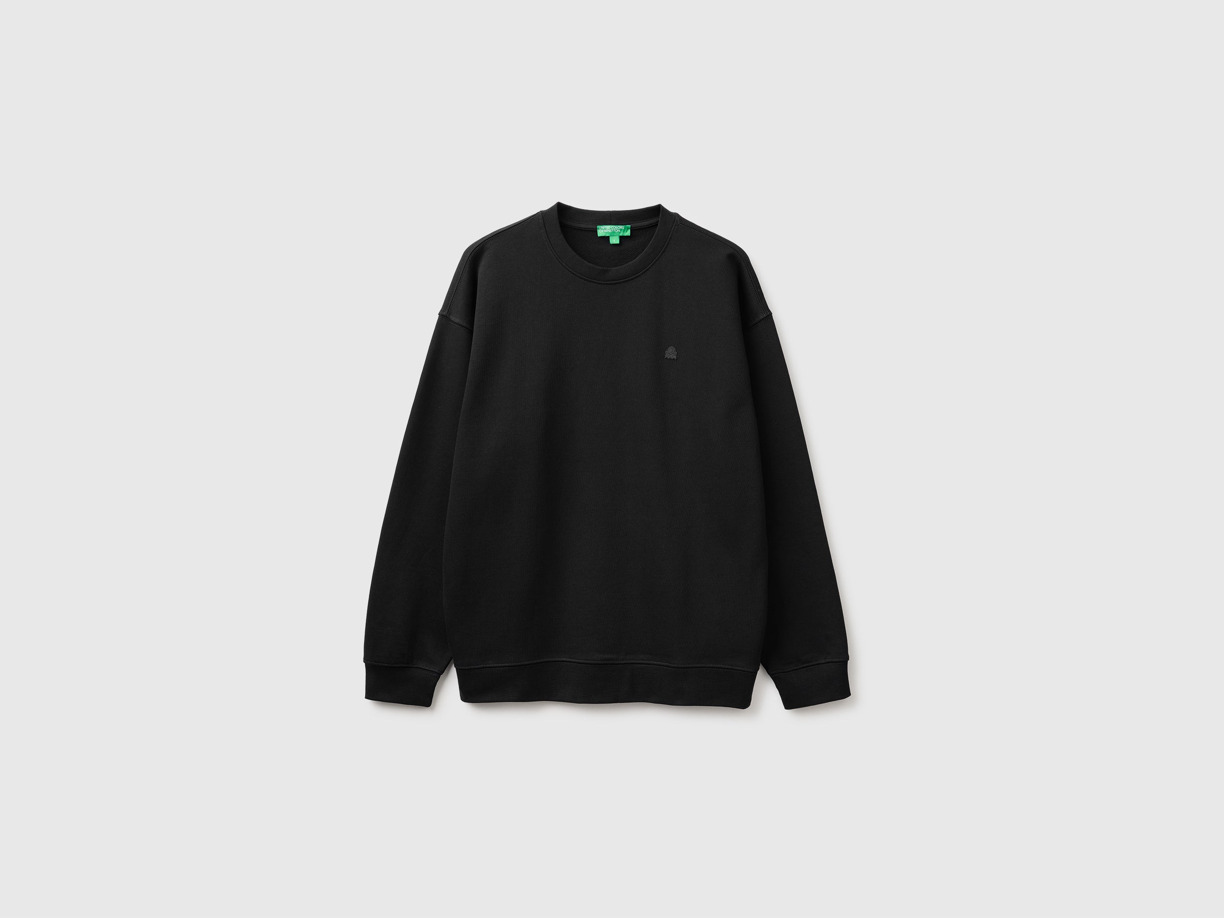 United Colors of Benetton felpa girocollo cotone bio logo