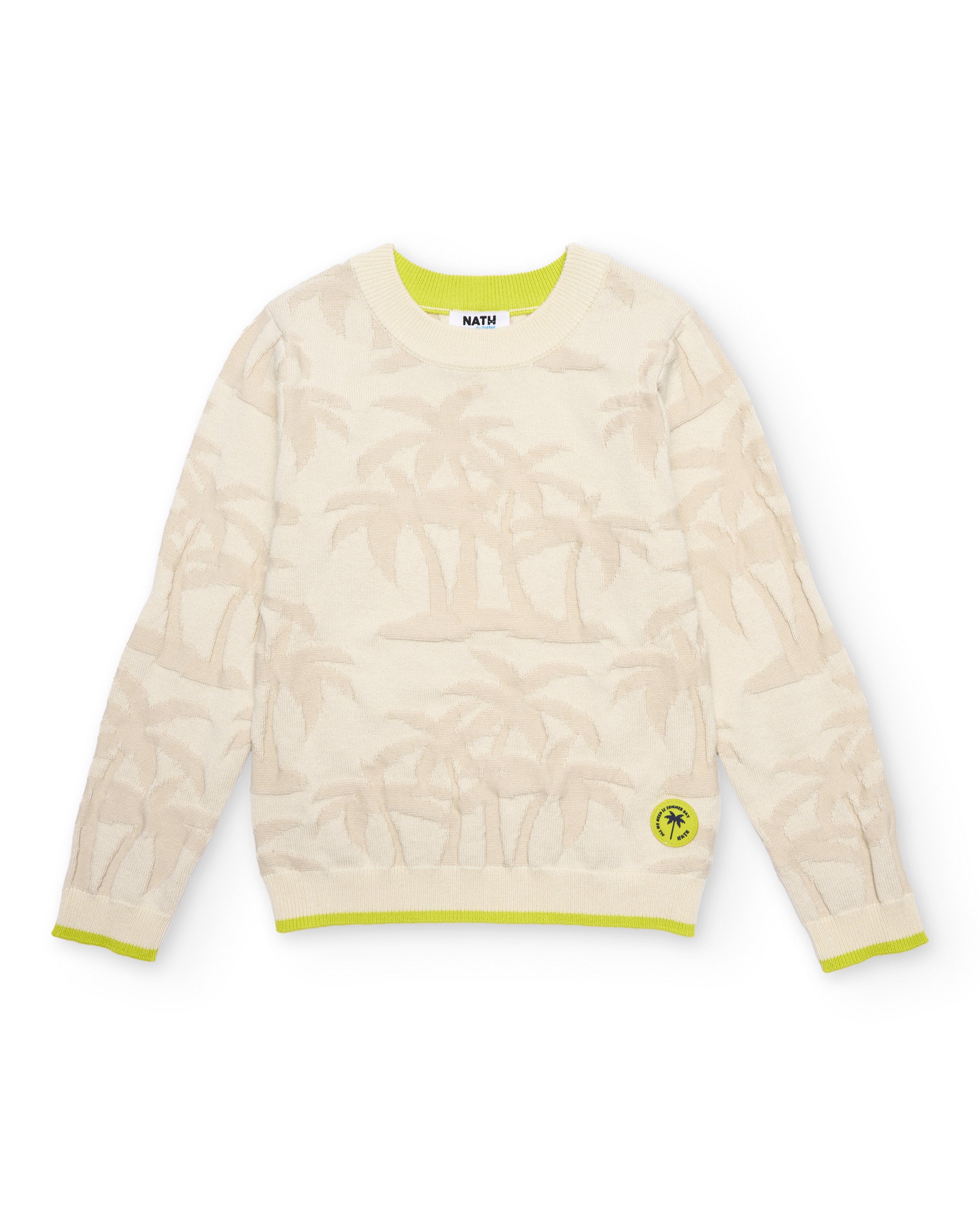 TucTuc Maglioni Maglione Bambino Beige Palme Rilievo