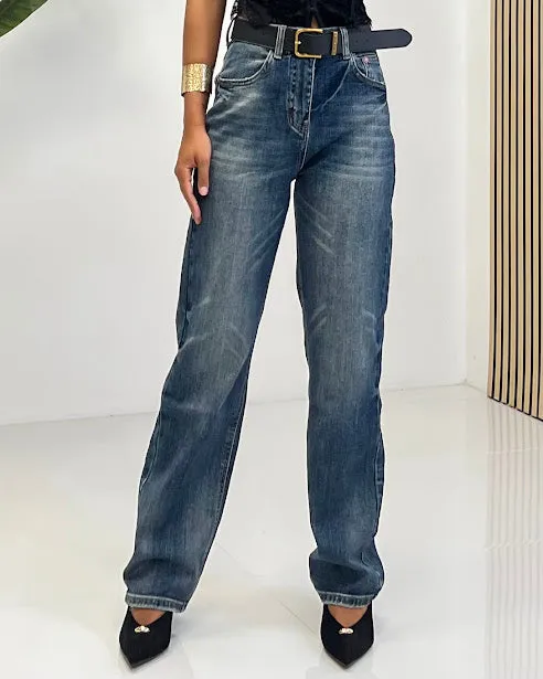 Sottosopra JE9A22871 jeans wide leg graffiato taglia M