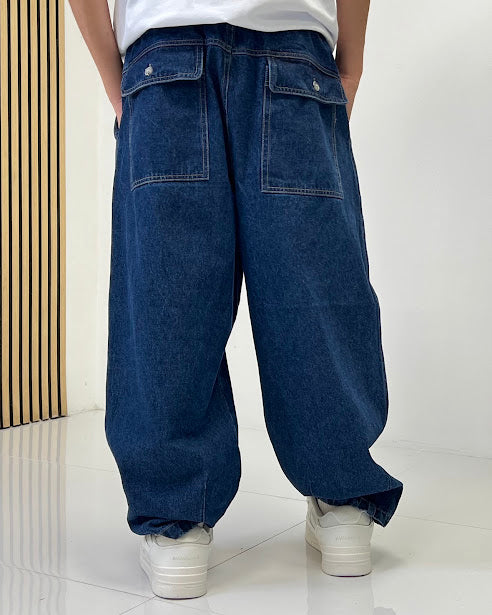 Sottosopra jeans balloon elastico maglia duca homme scuro