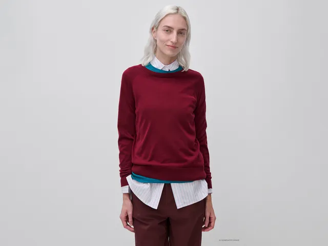 United Colors of Benetton Maglione Girocollo Seta Lyocell Taglia L