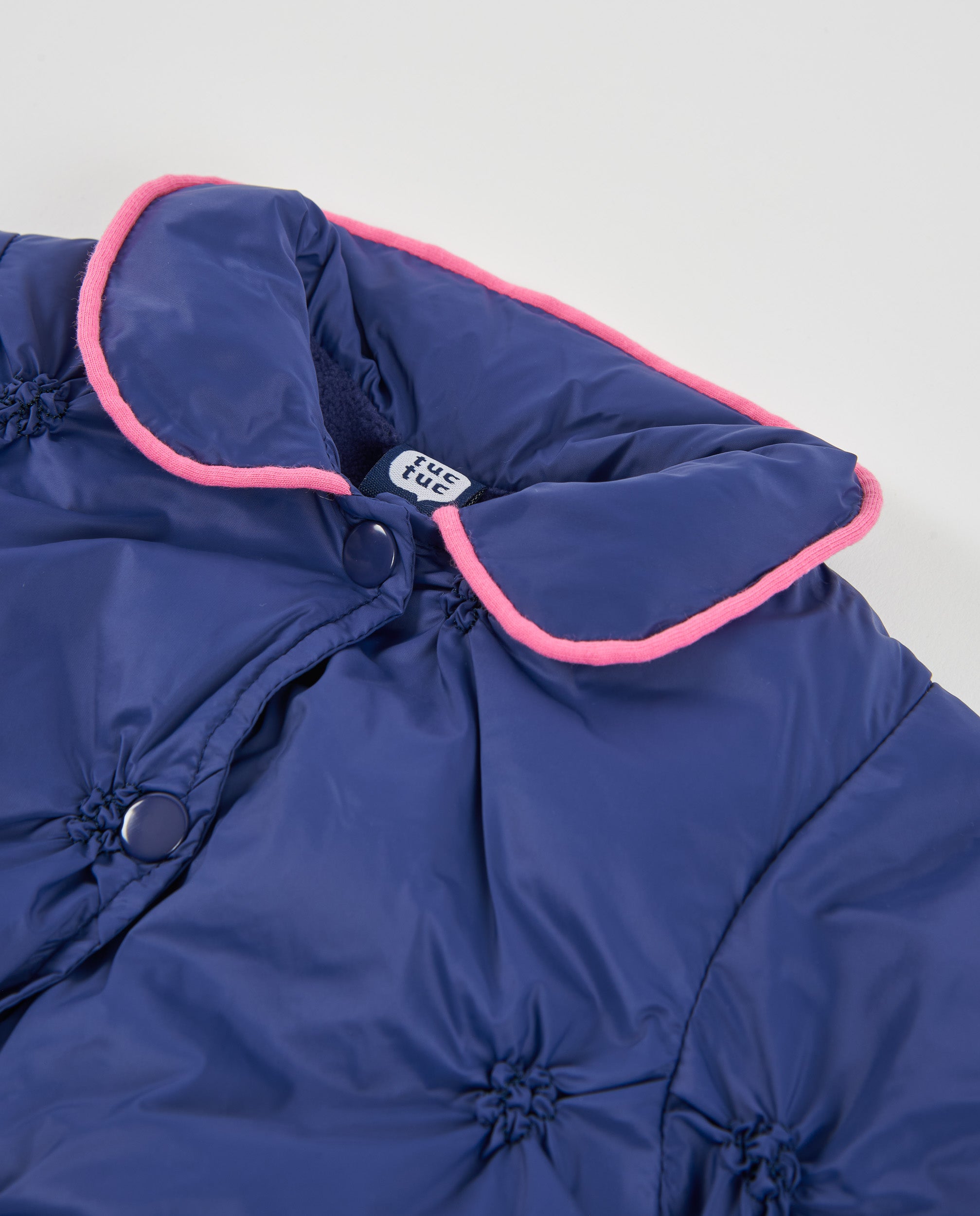 TucTuc Cappotti Cappotto neonata blu trapuntato 6-9M