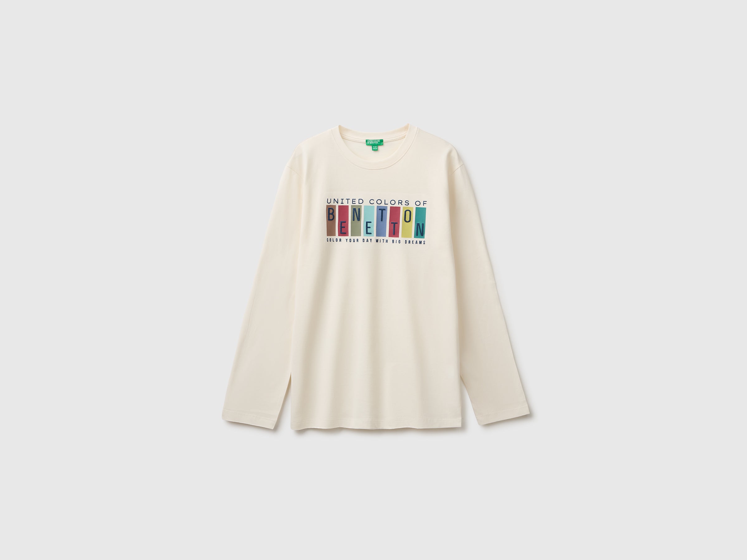 United Colors of Benetton T-shirt print maglietta cotone bio manica lunga