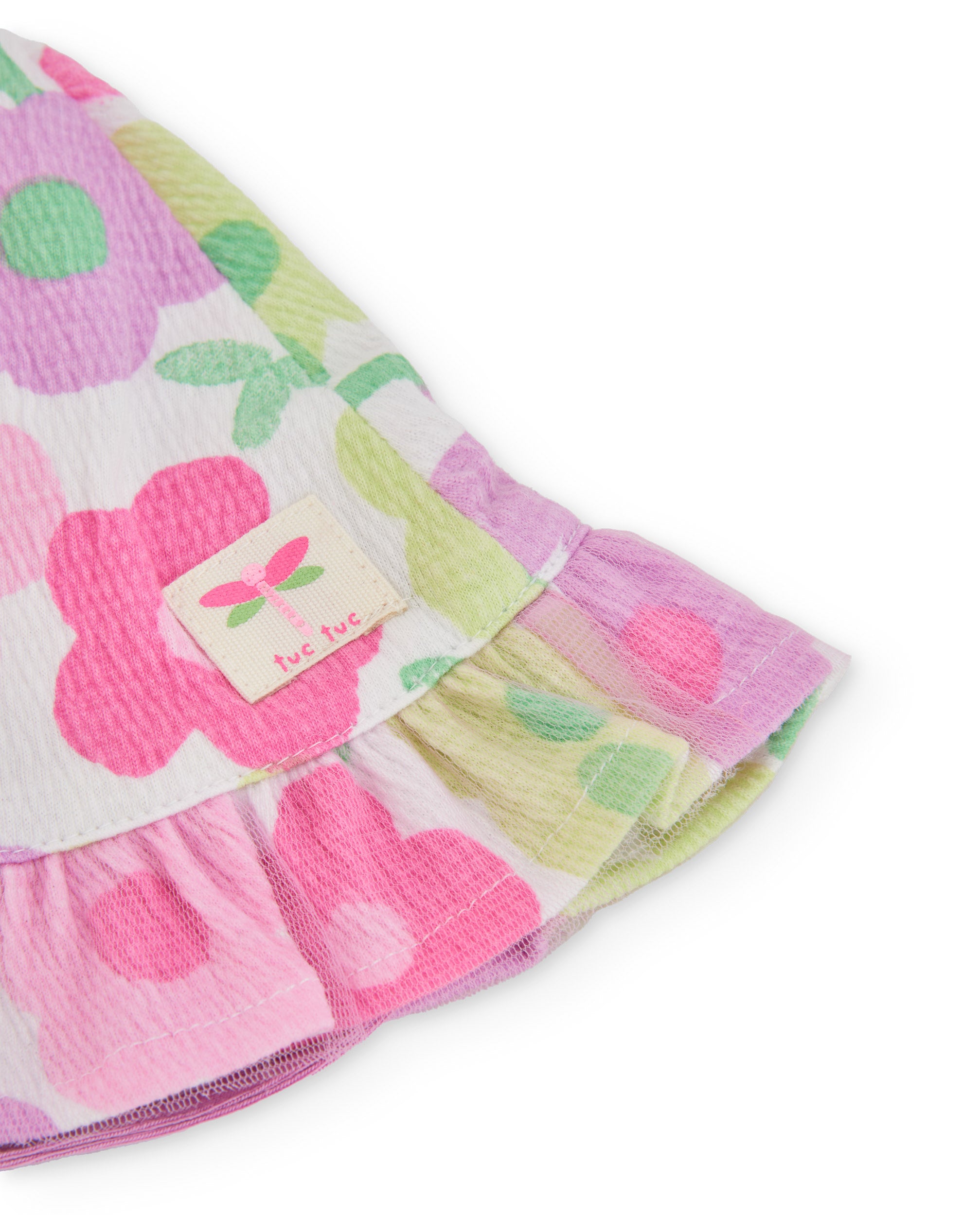 TucTuc Accessori Cappellino maglia rosa floreale neonato