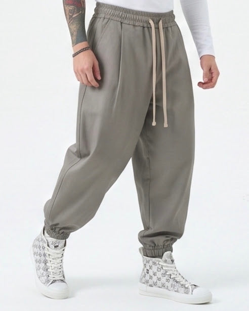 Sottosopra pantalaccio cotone balloon pantalone nero duca homme