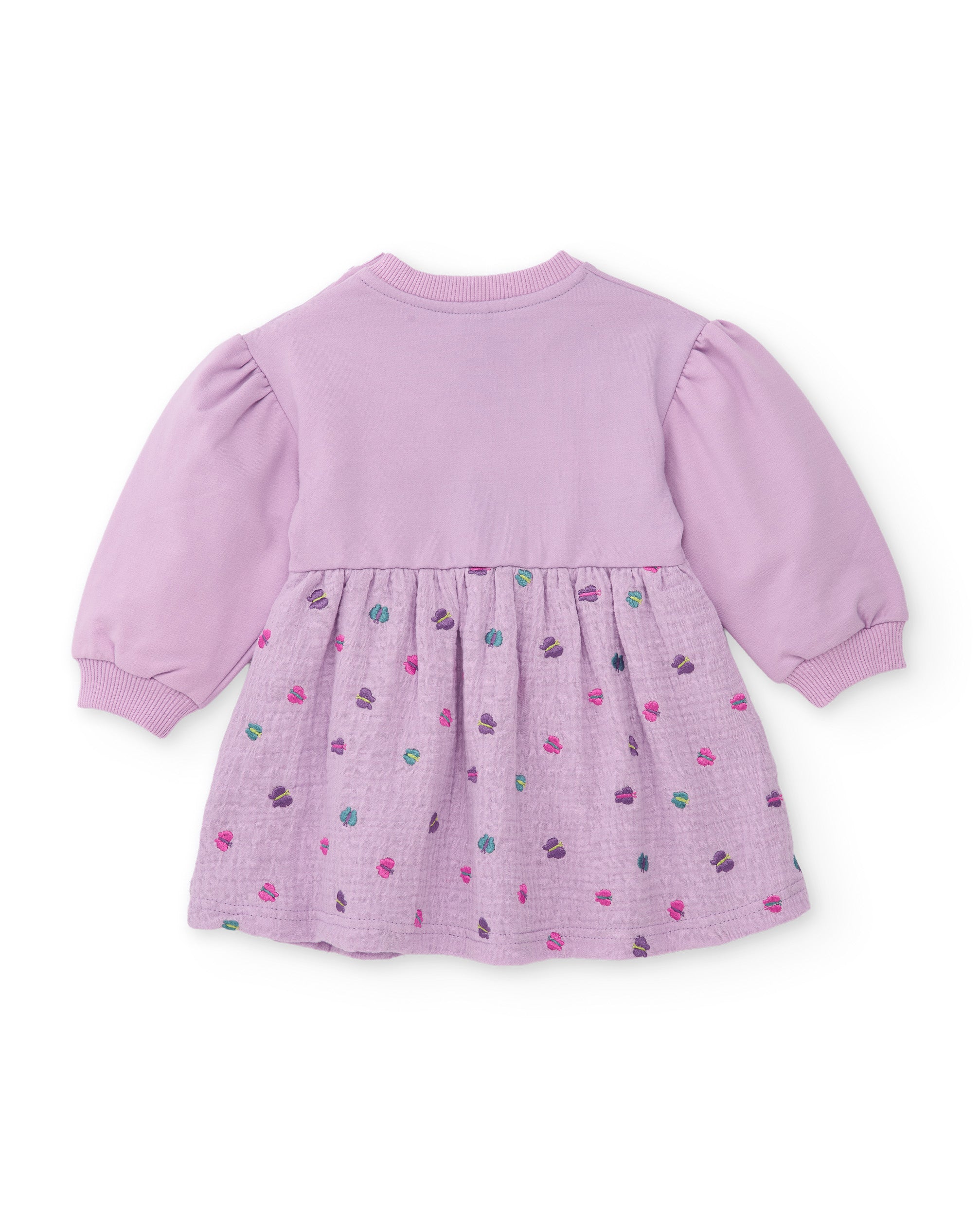 TucTuc Vestiti vestito bambina lilla farfalla cotone