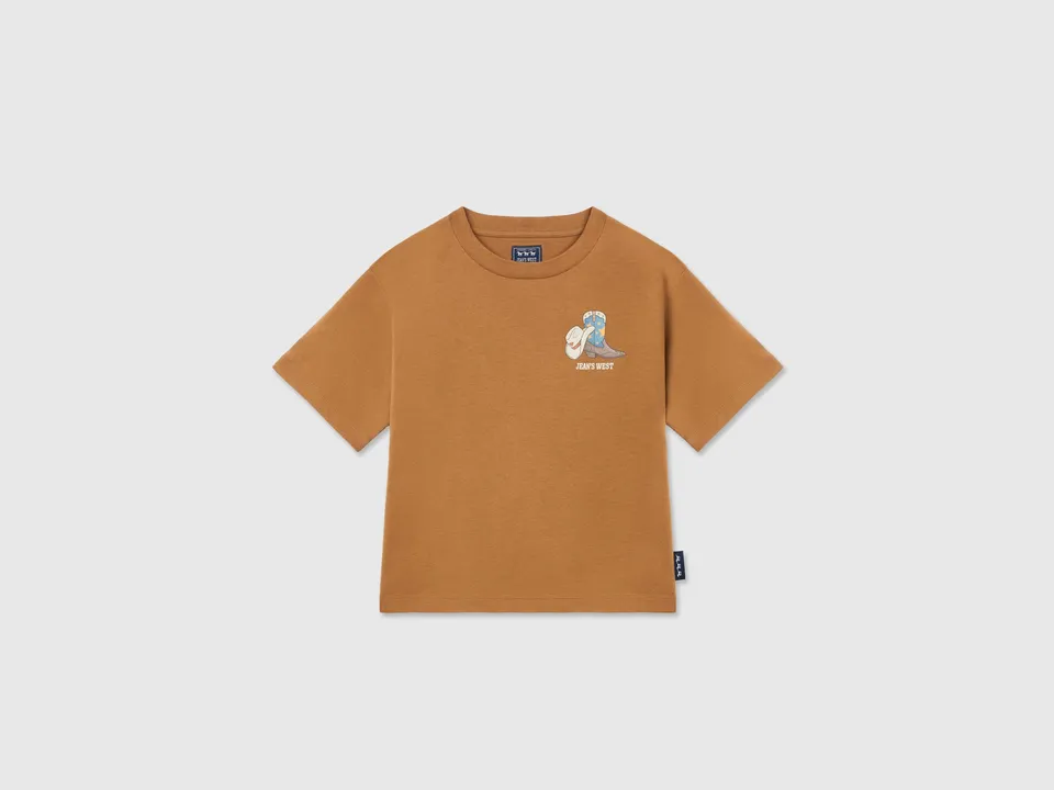 United Colors of Benetton T-Shirts Tops Western print maglietta cotone
