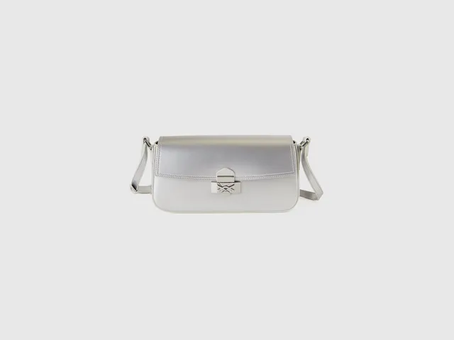 United Colors of Benetton Patent Baguette Bag borsa donna vernice OS
