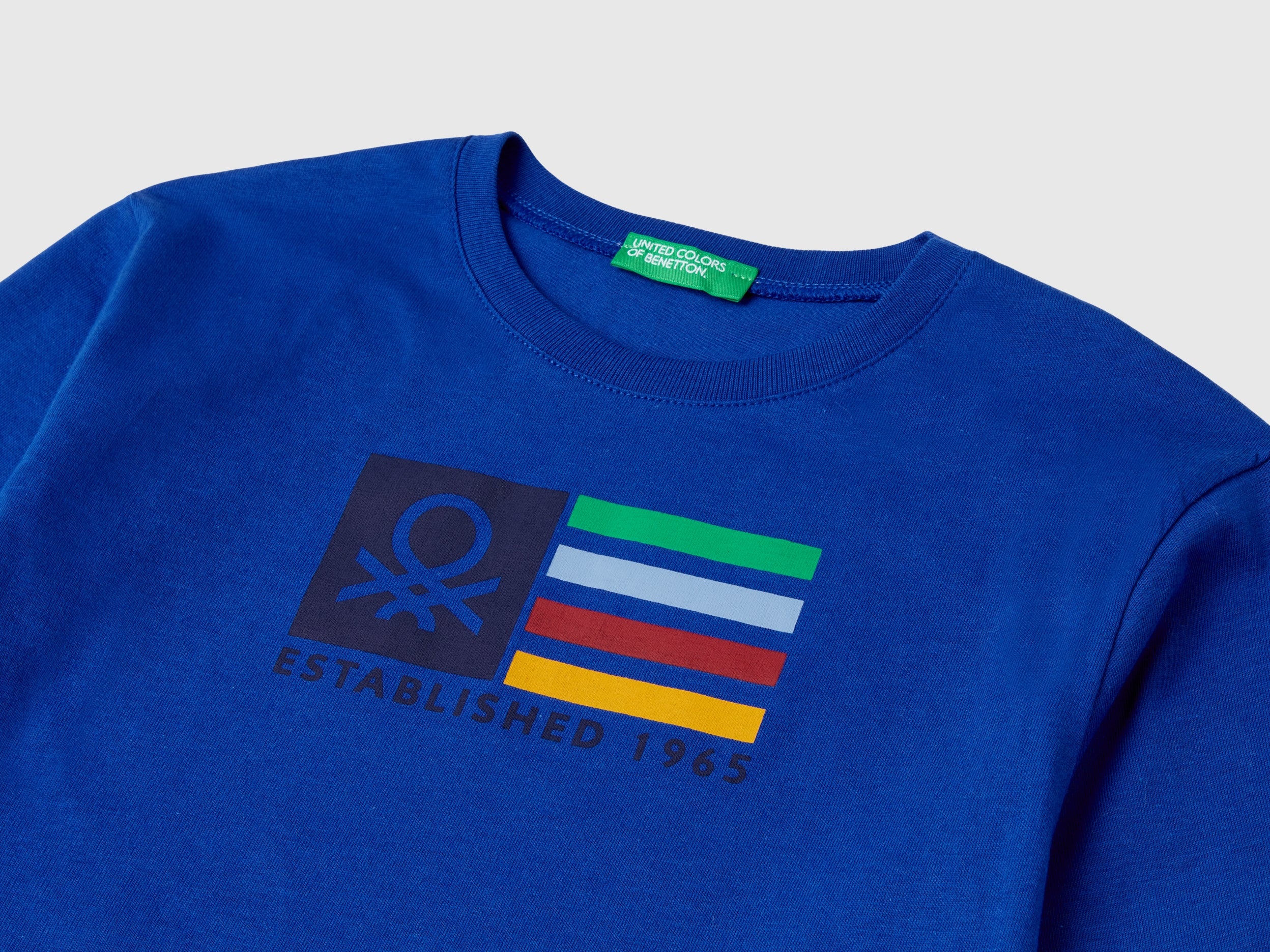 United Colors of Benetton T-Shirt Manica Lunga Cotone Bio Bimbo