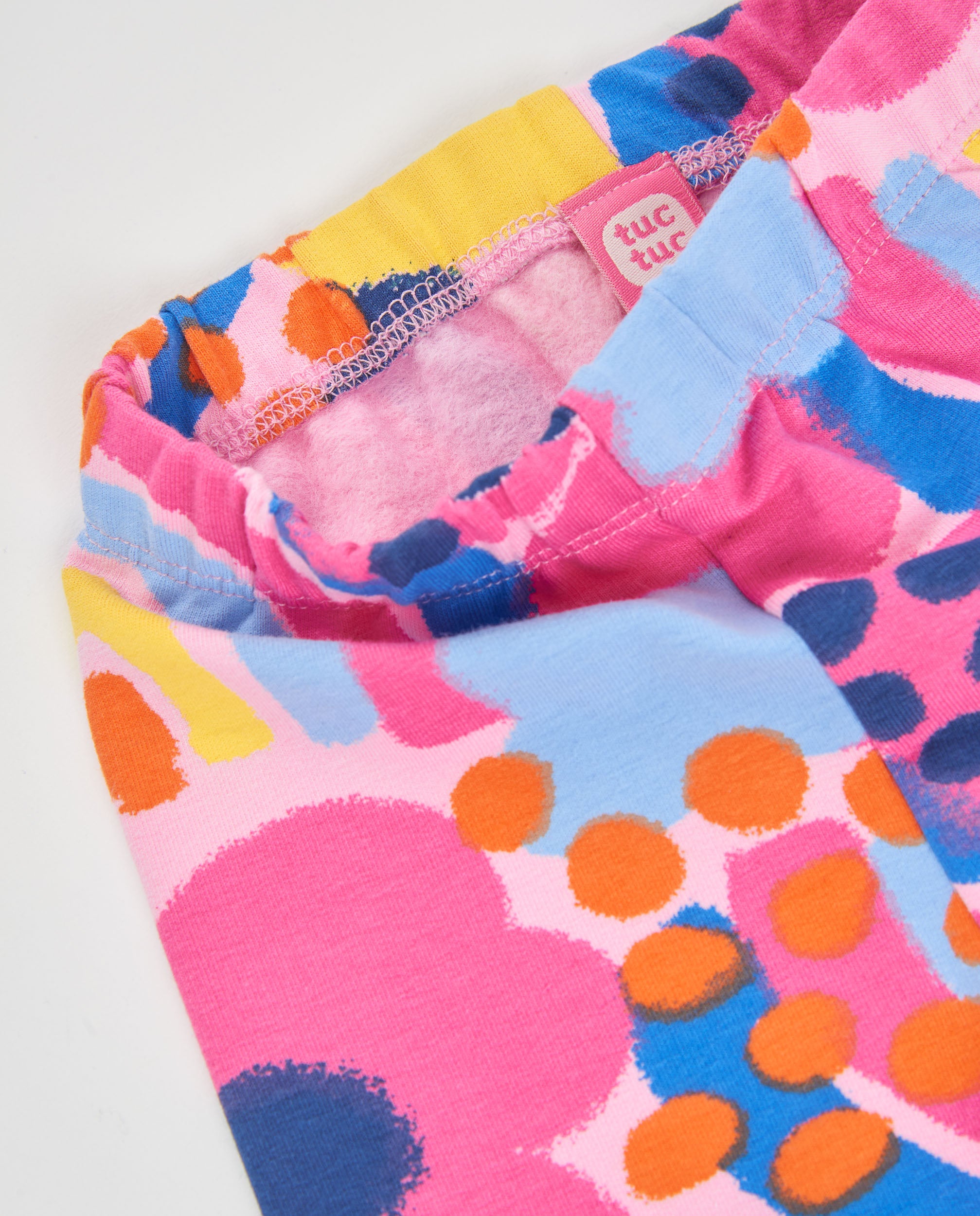 TucTuc Leggings felpa bambina stampa floreale rosa