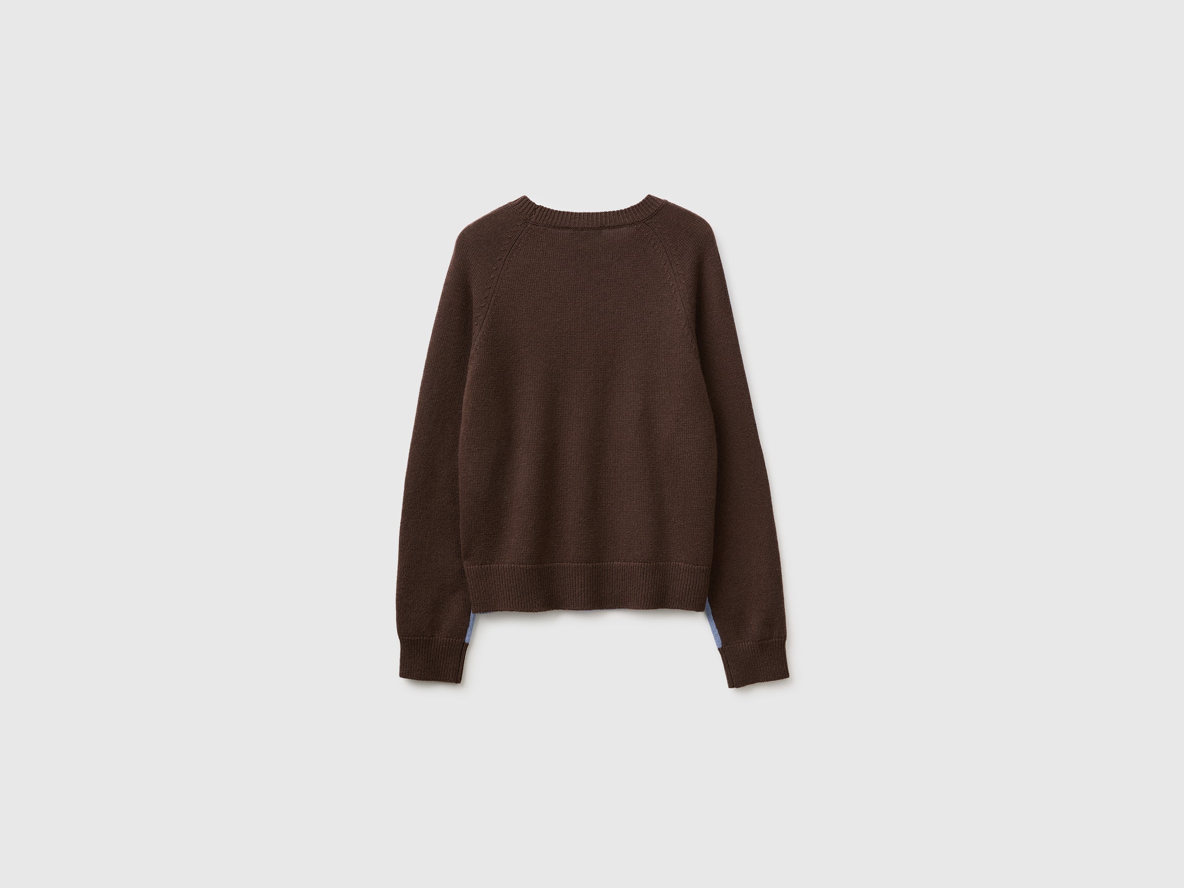 United Colors of Benetton Maglione lana color block girocollo