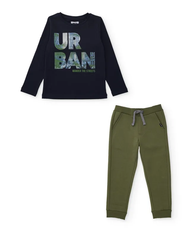 TucTuc Completi Set Bambino Navy Urban Cotone 2 Pezzi