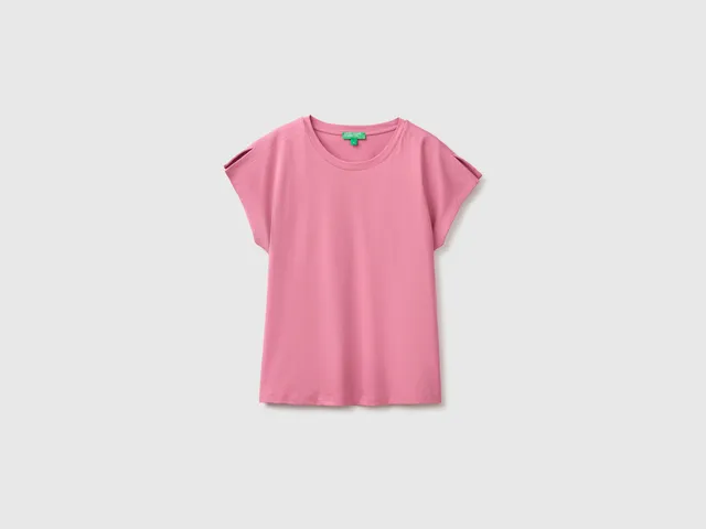 United Colors of Benetton T-Shirt Spacchi Manica Maglietta Cotone M