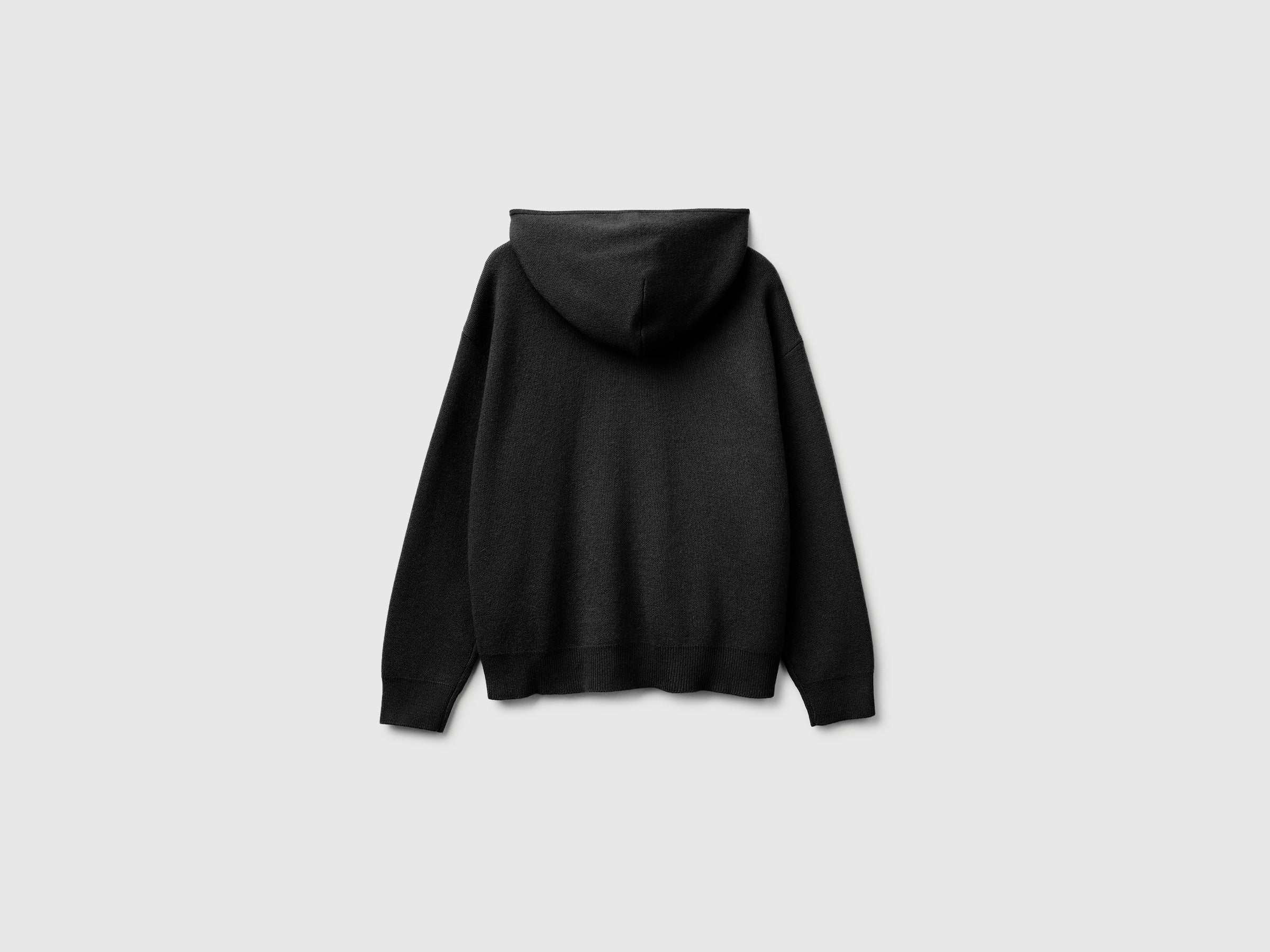 Benetton felpa zip cappuccio lana cashmere taglia S