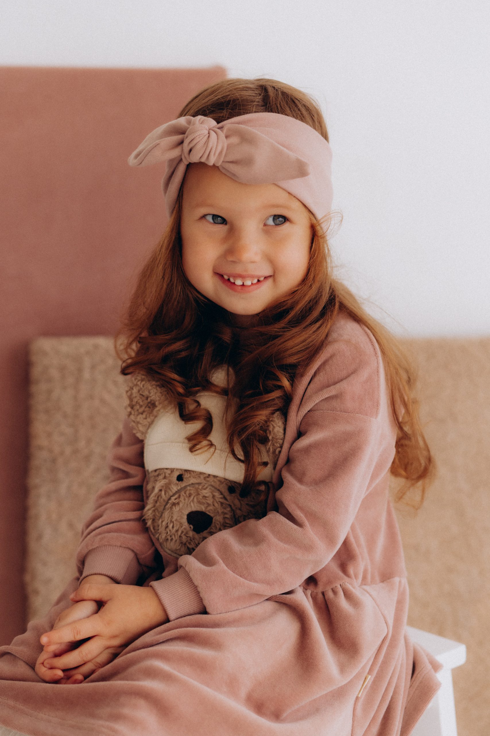 Woolly Organic Headband AW26 fascia neonata cotone Light Taupe
