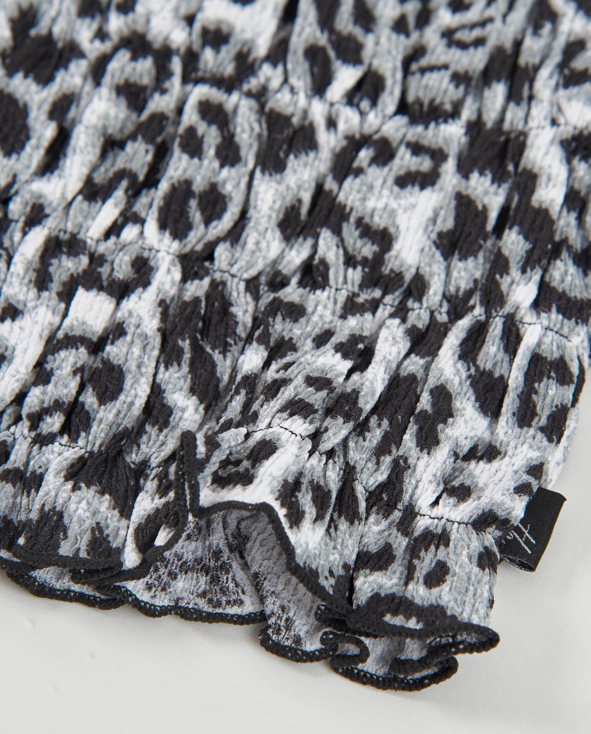 TucTuc Maglietta top animalier bambina nero elastico