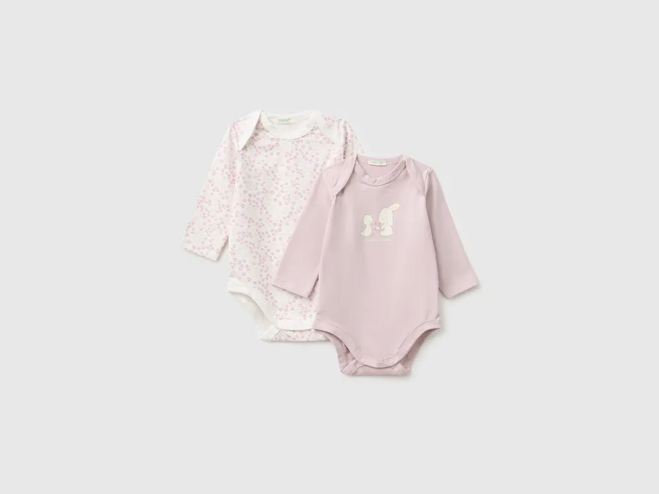 United Colors of Benetton Body neonato cotone organico 2 pezzi