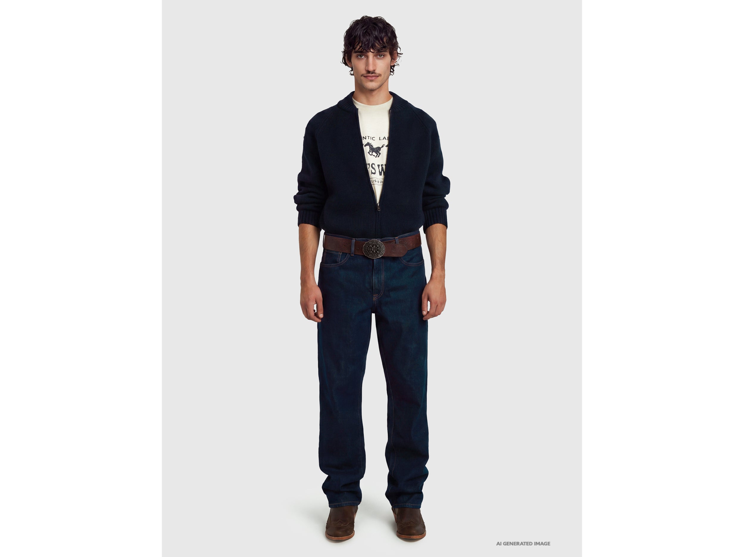 Benetton Sweaters Cardigan lana zip bomber taglia L