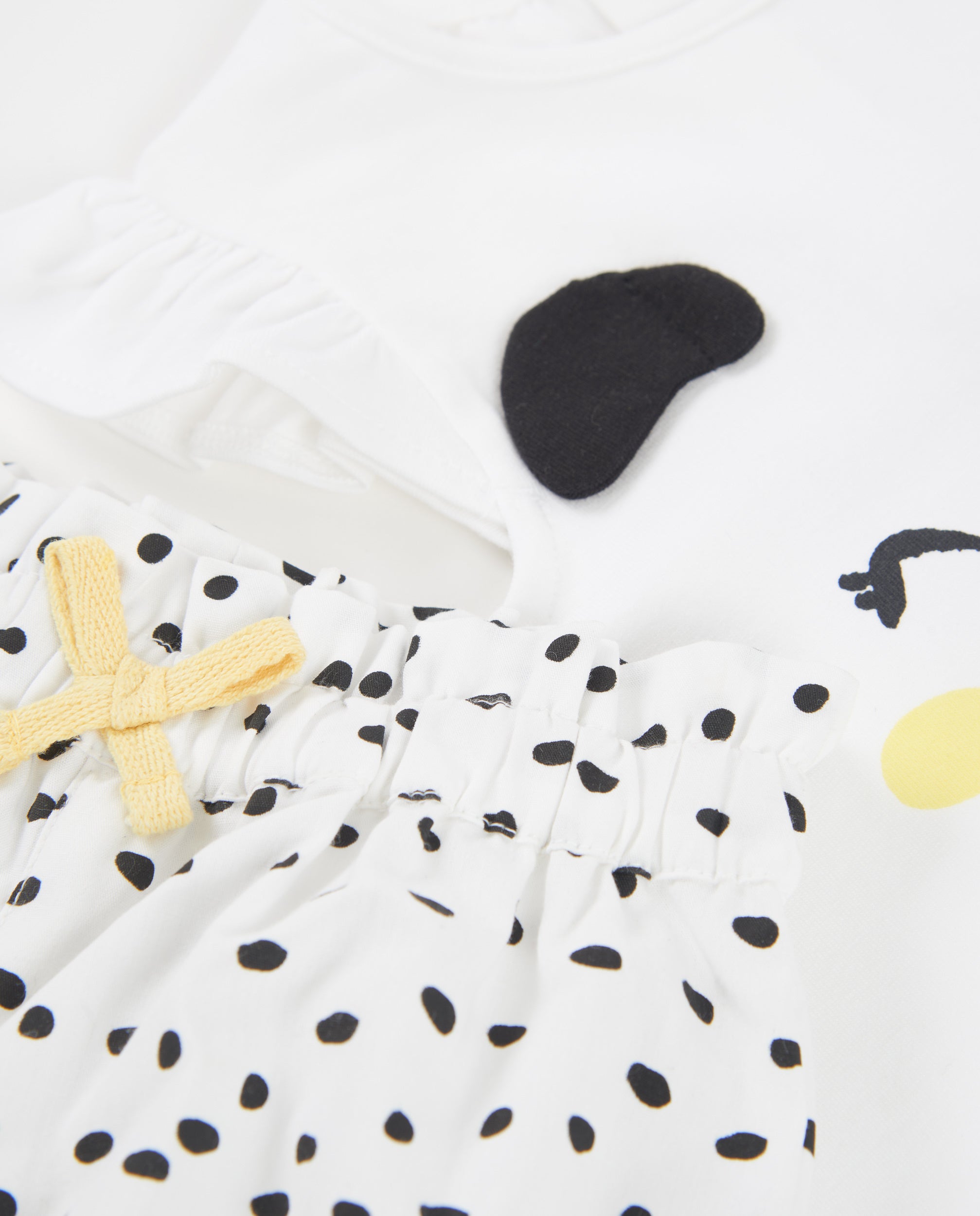 TucTuc Completi completo neonata maglia bianco macchie