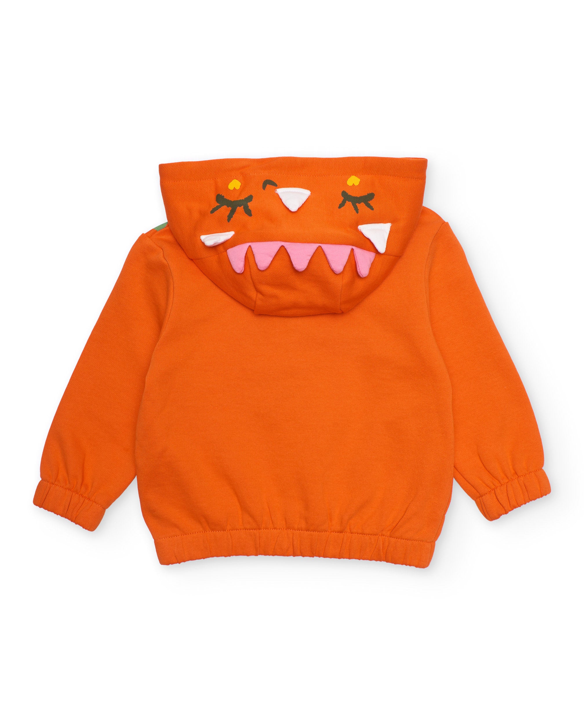 TucTuc Felpe Felpa Bambina Zip Arancione con Cappuccio