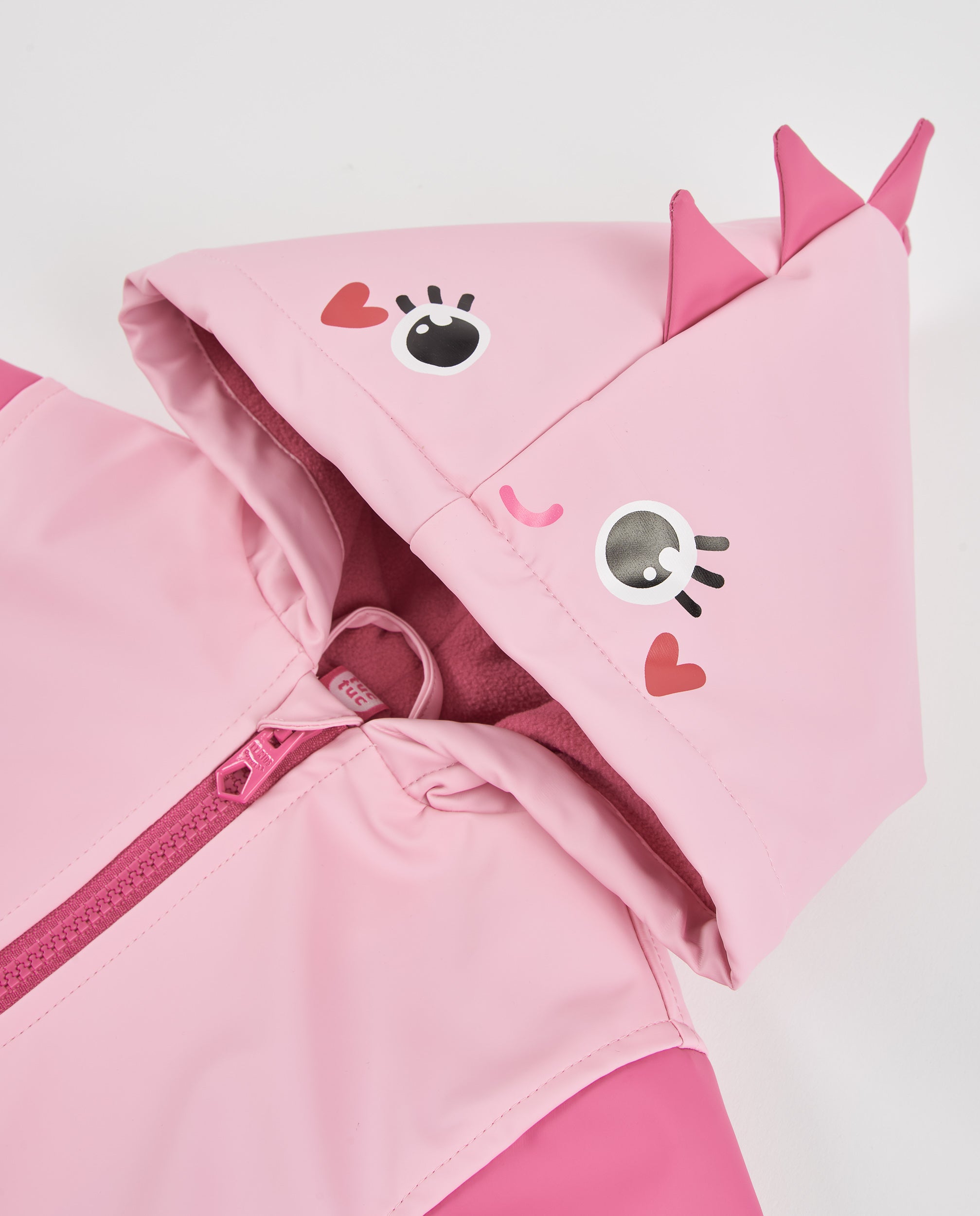 TucTuc Cappotti impermeabile bambina dinosauro rosa