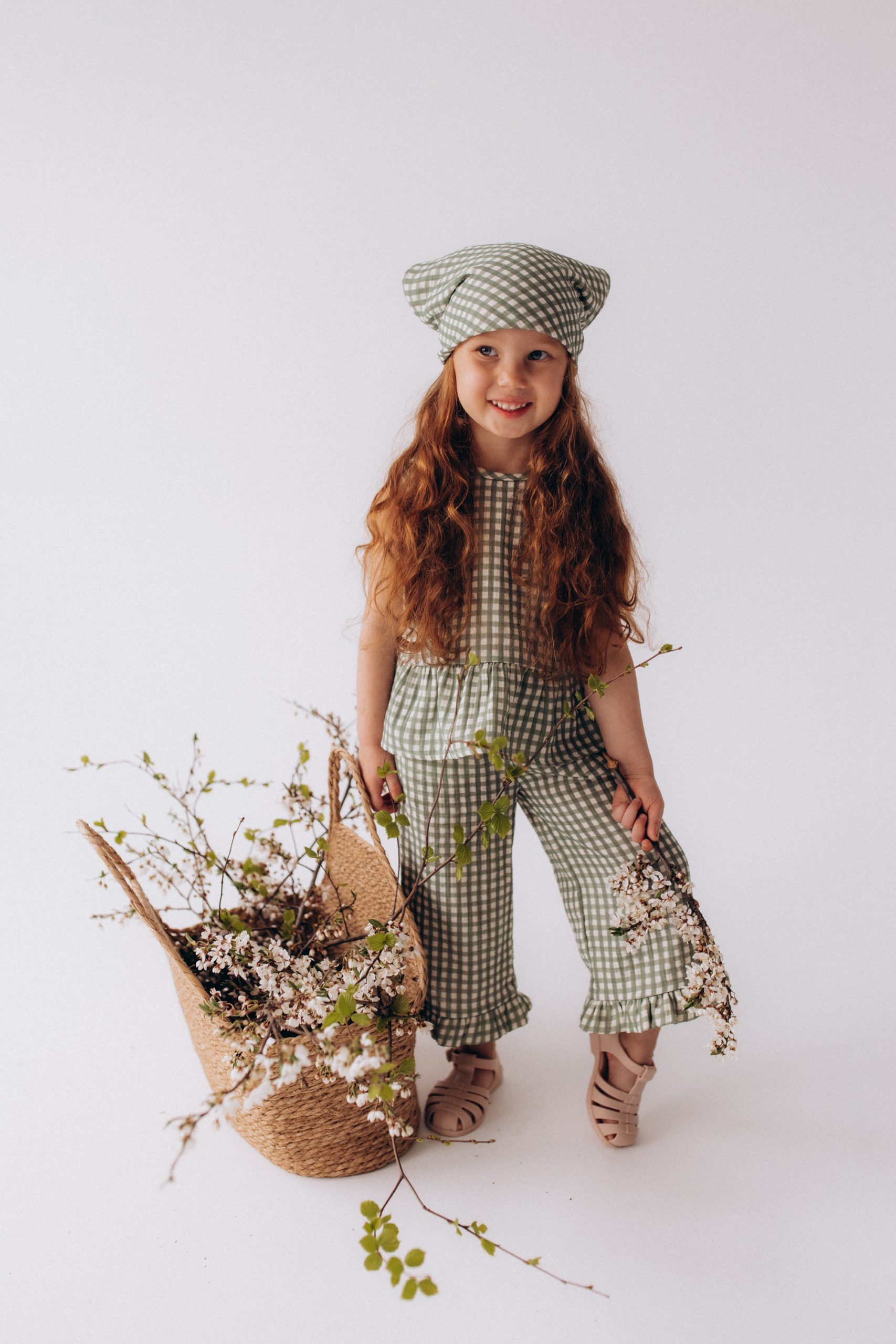 Woolly Organic Kids Trousers Ruffle pantaloni mussola cotone