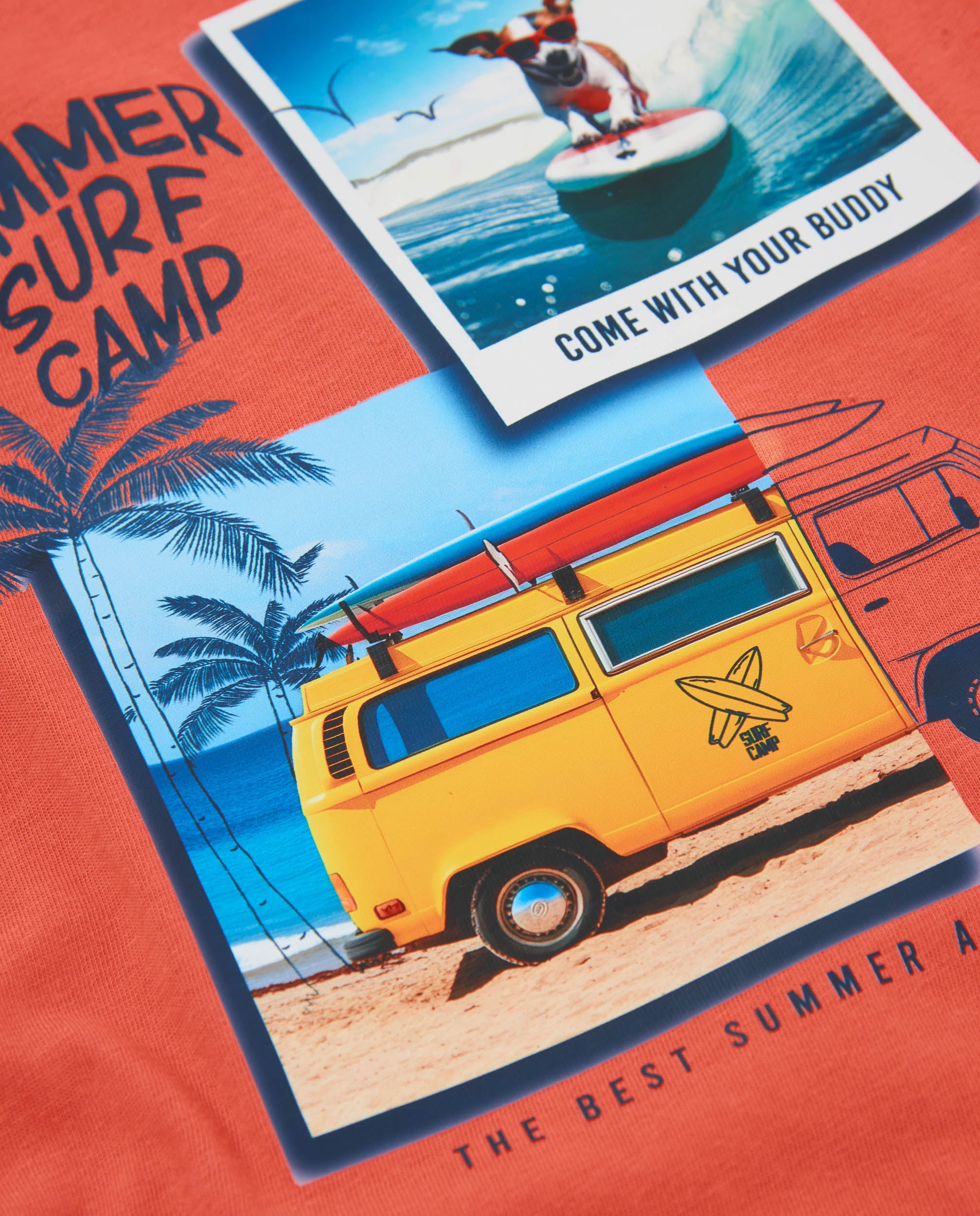 TucTuc Magliette arancione t-shirt bambino 8 anni surf