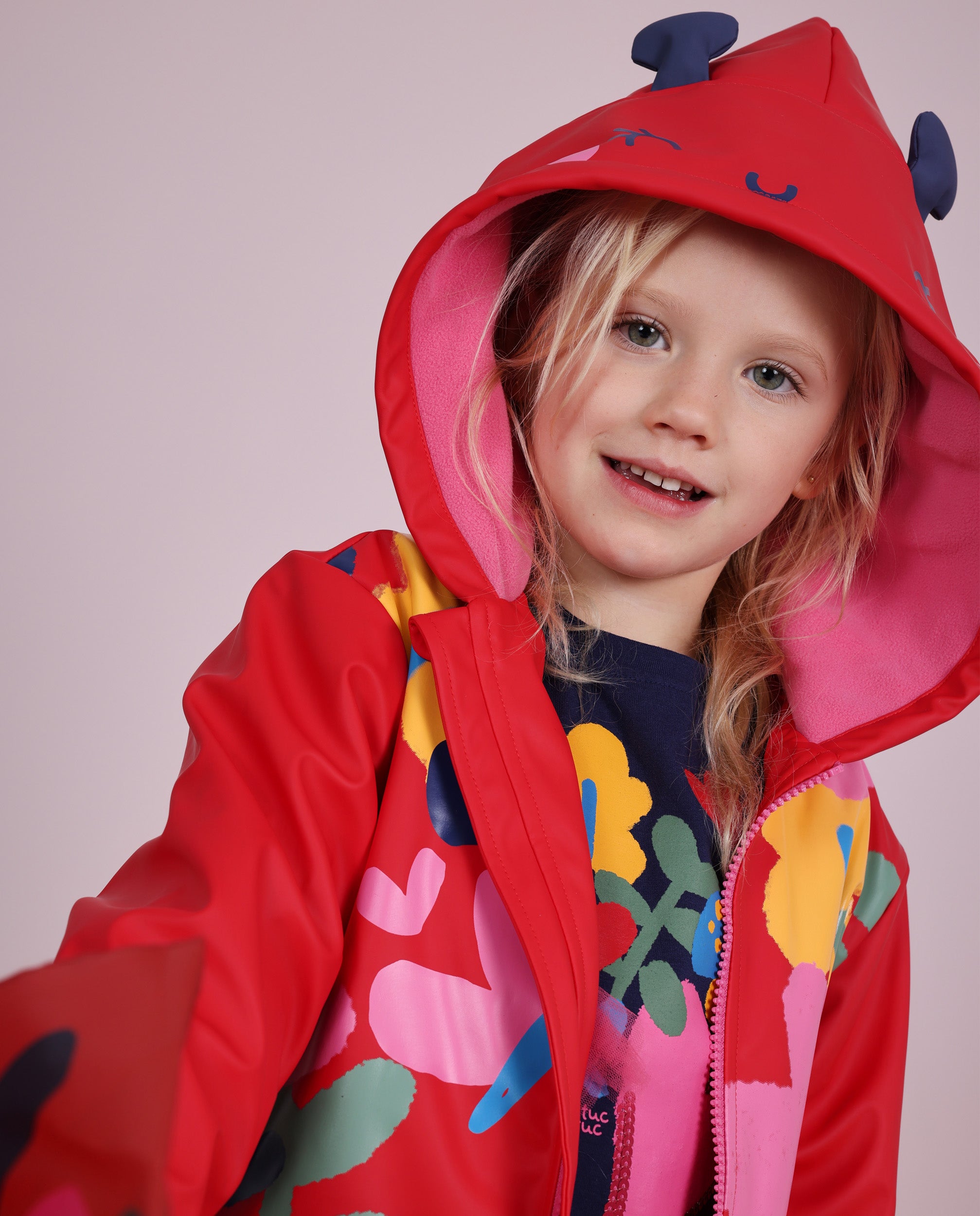 TucTuc Cappotti impermeabile bimba rosso coccinella