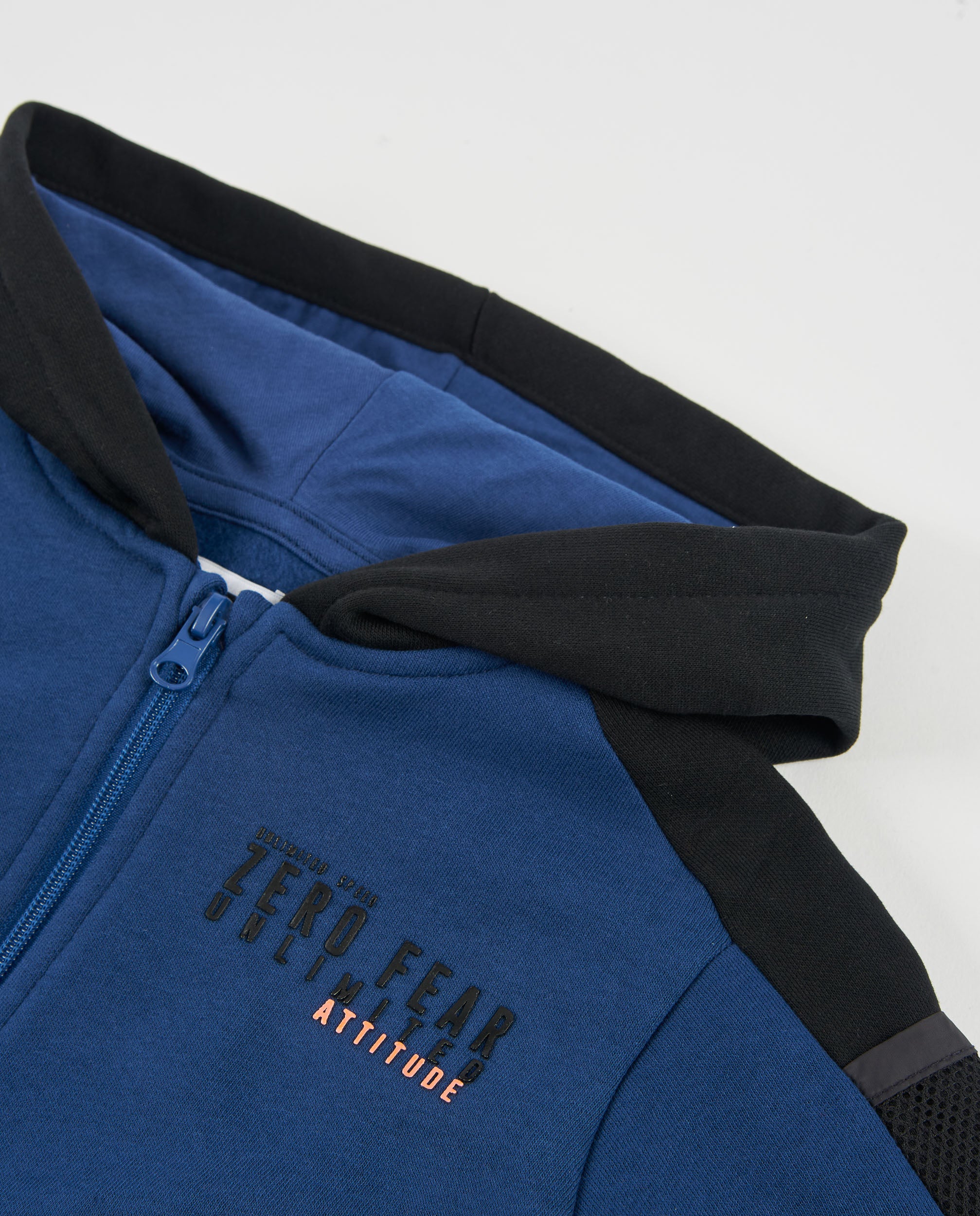 TucTuc Felpe Felpa Bambino Cappuccio Zip Blu Marino Cotone