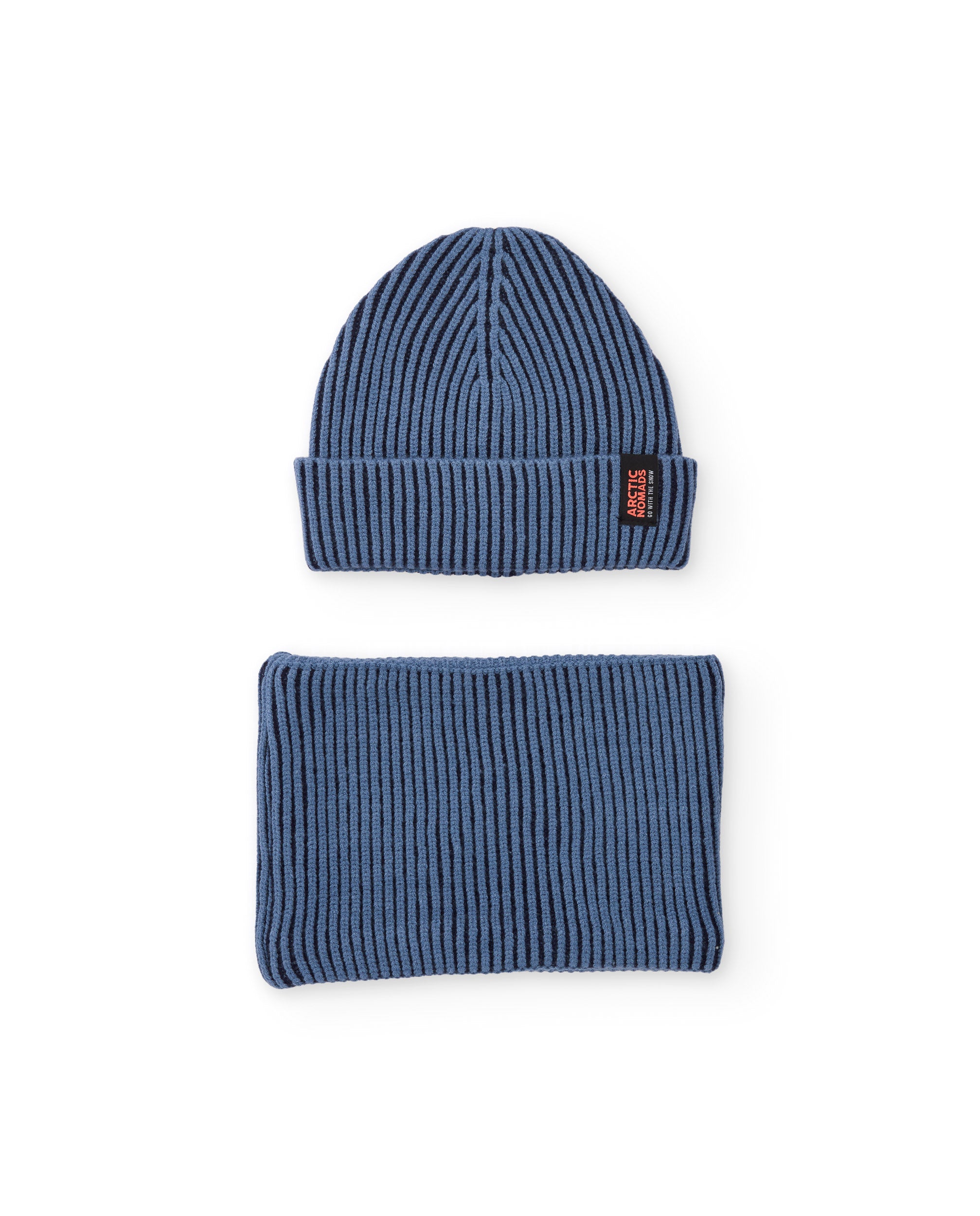 TucTuc Accessori Set Tricot Berretto Scaldacollo Blu M