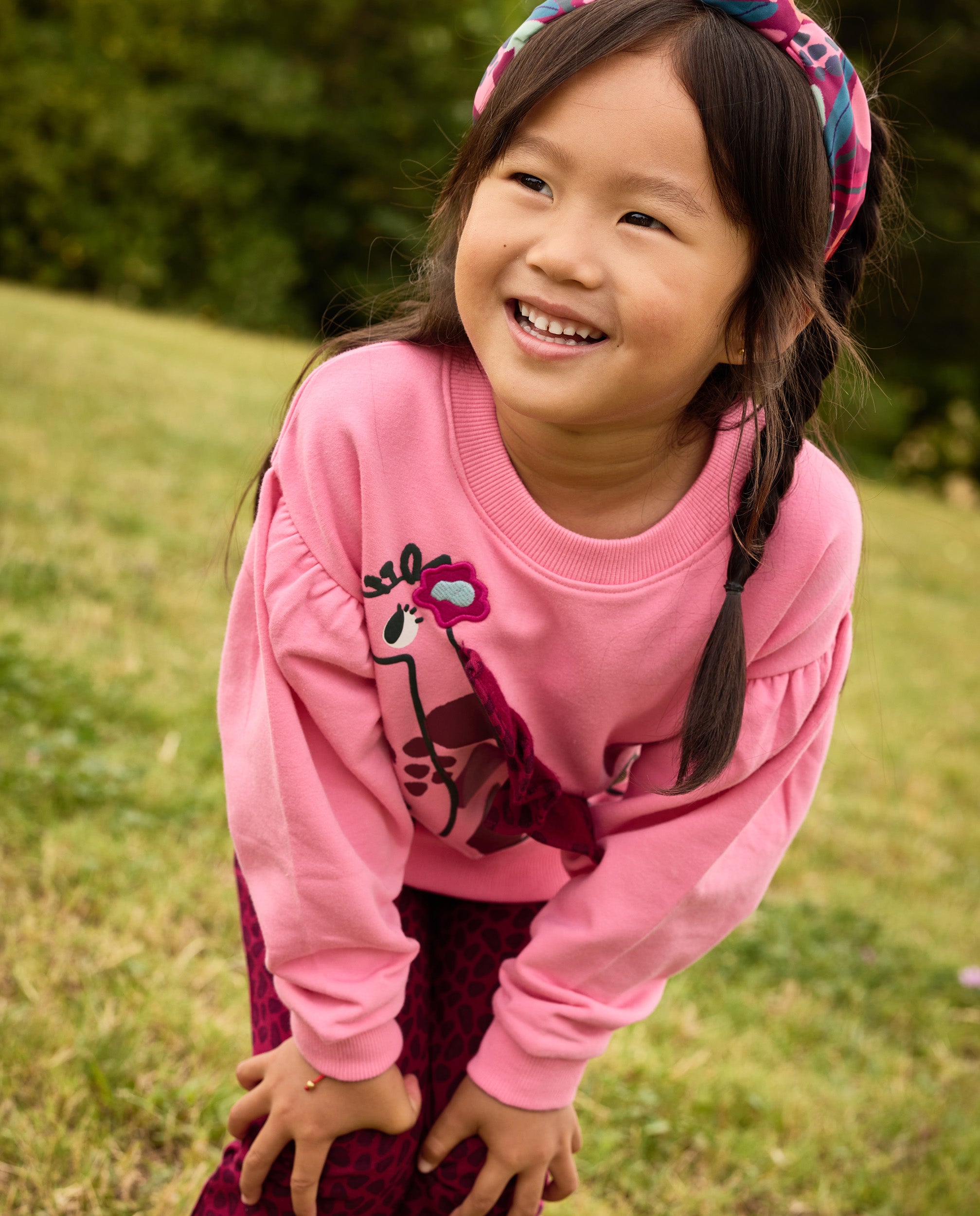 TucTuc Completi tuta bambina felpa rosa giraffa
