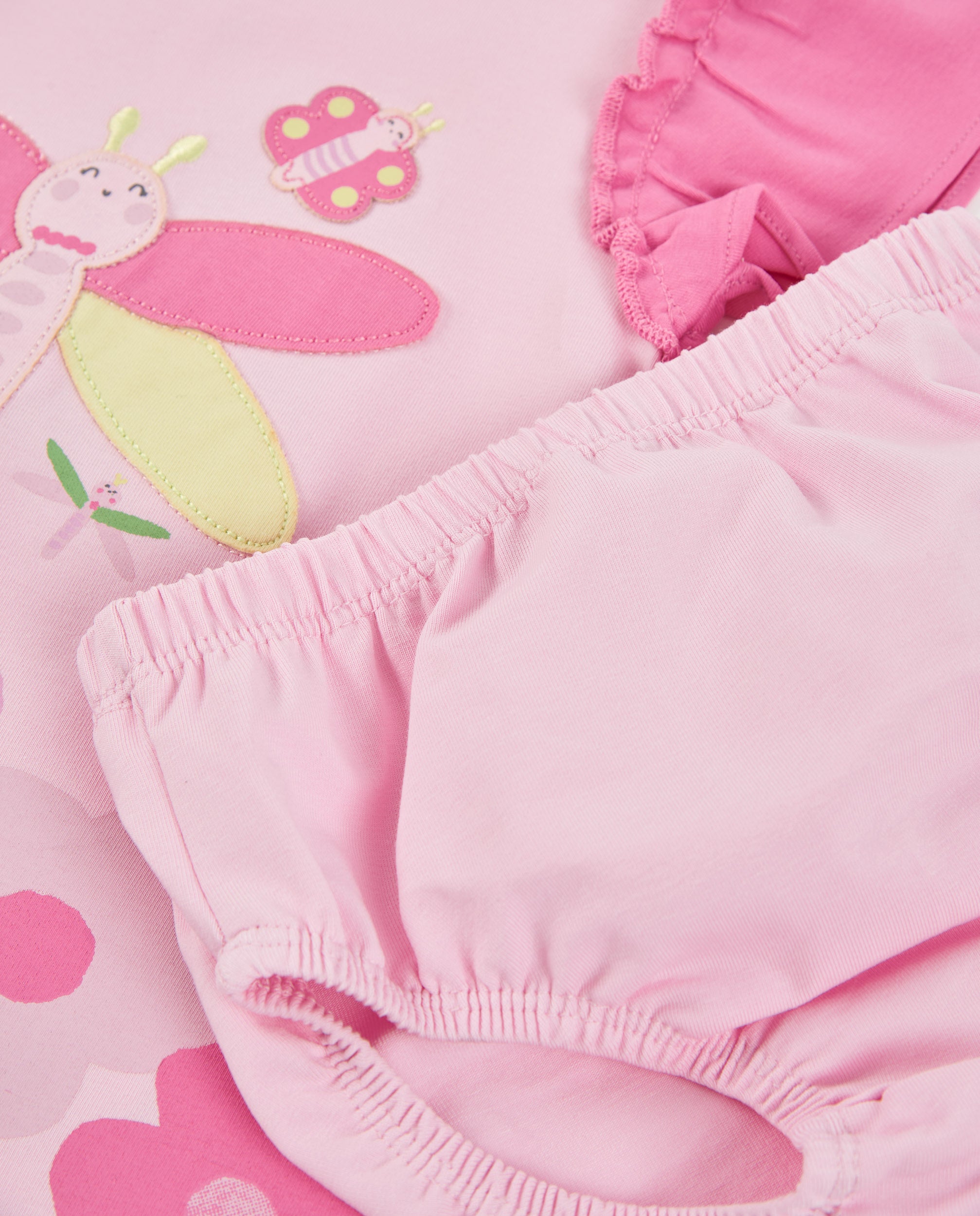 TucTuc Vestiti vestito neonata libellula rosa cotone