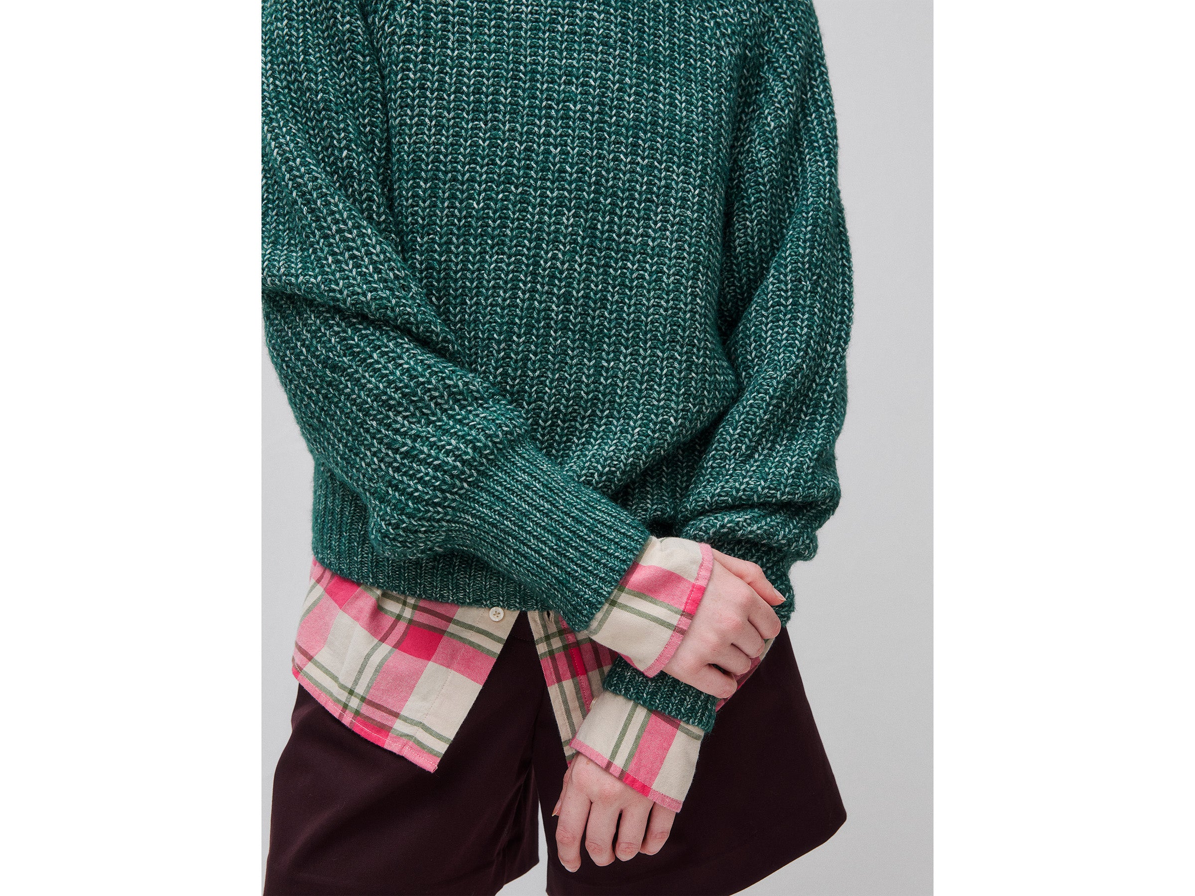United Colors of Benetton Maglione Melange Cotone Lana M