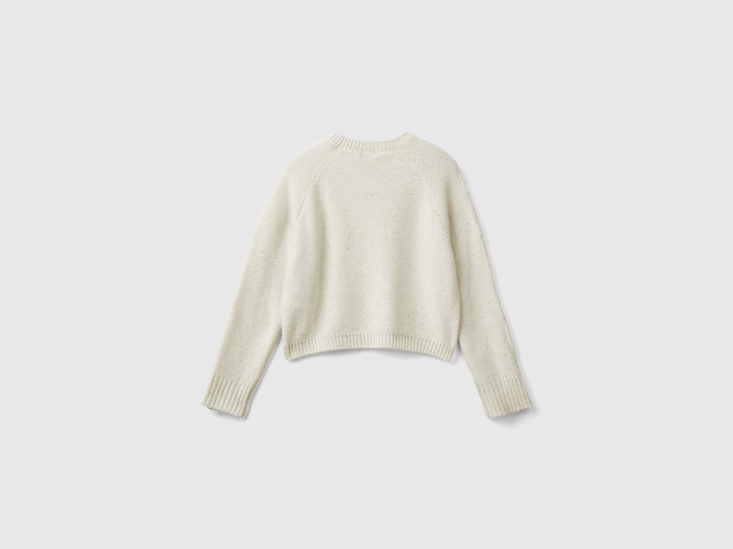 United Colors of Benetton Sweater sequins braids maglione L paillettes