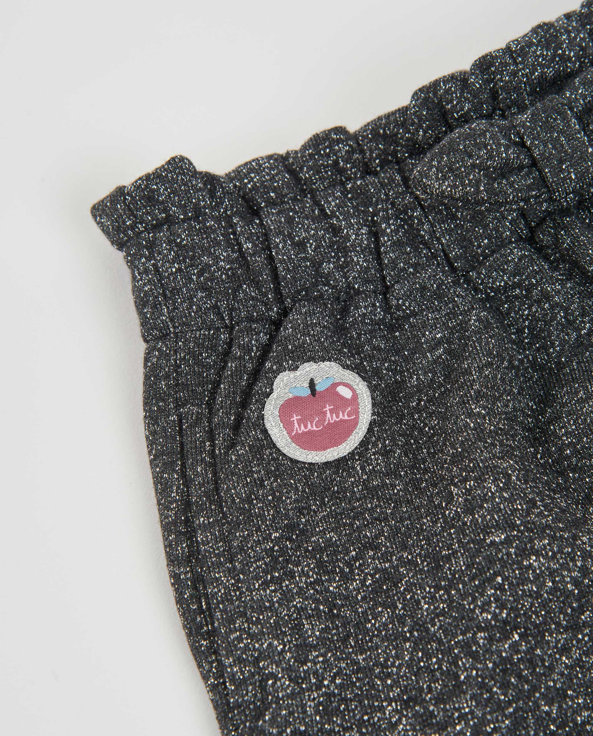 TucTuc Pantaloni bambina grigio felpa vita elastica