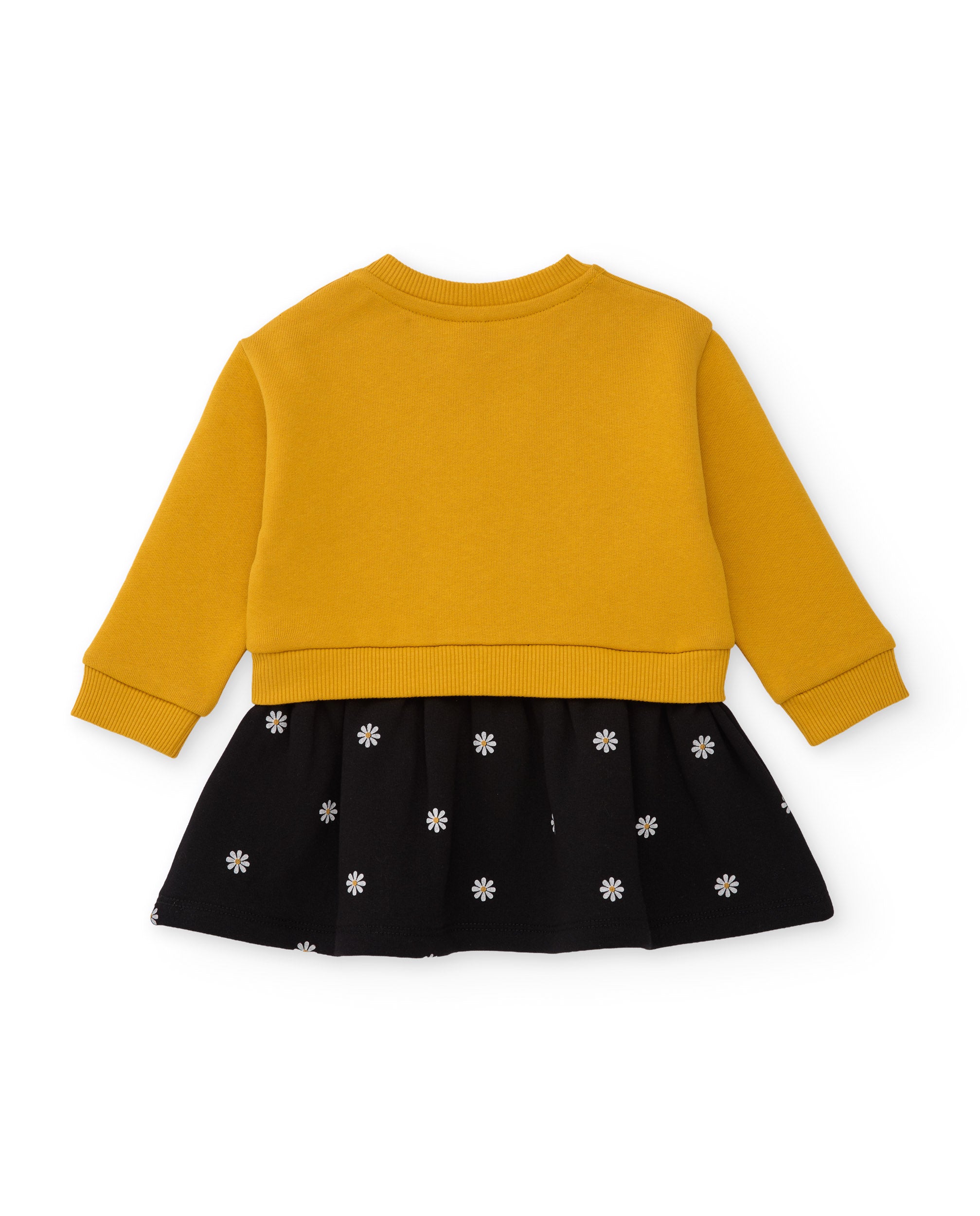 TucTuc Vestiti vestito felpa bambina senape margherite 4A