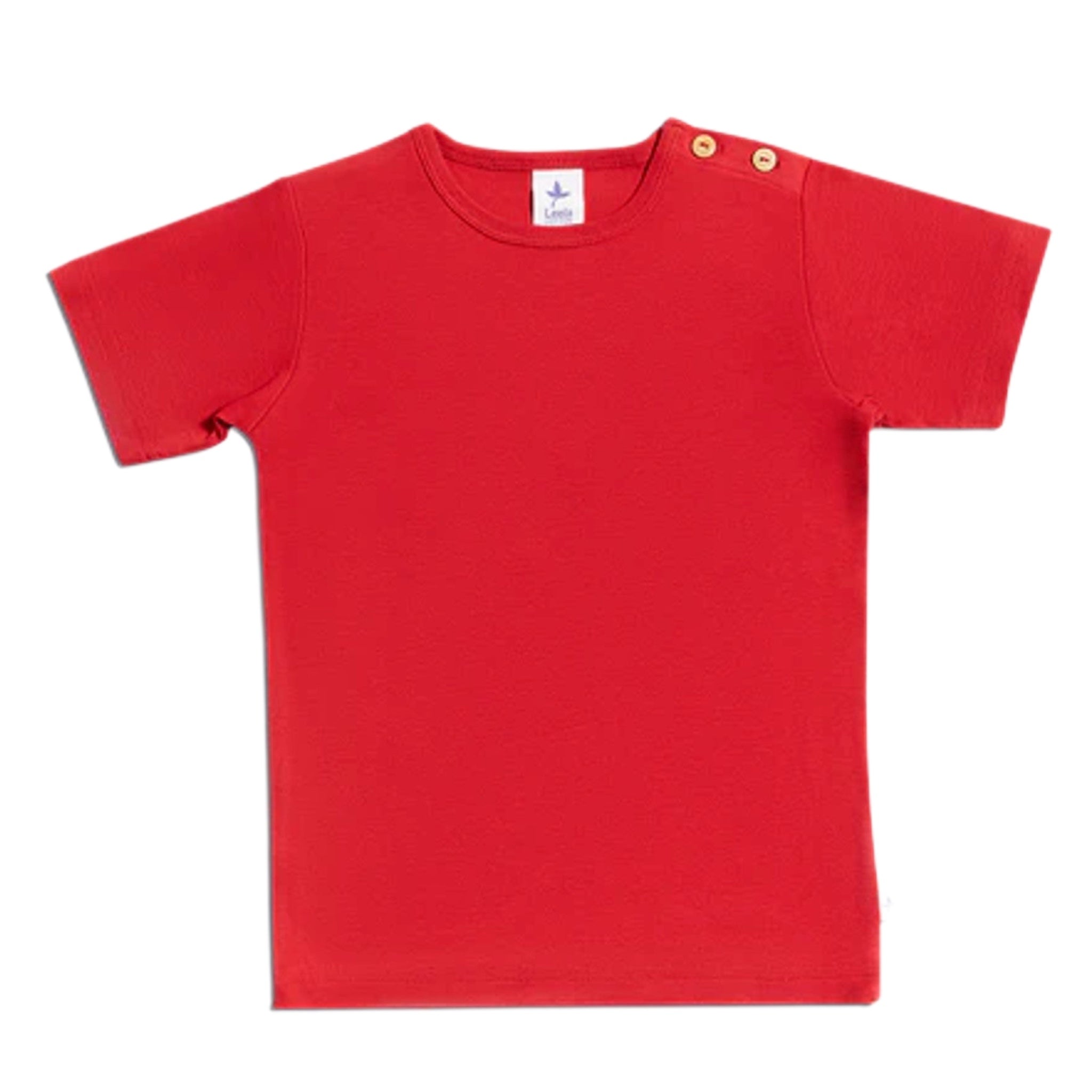 Leela Cotton maglietta rossa bimbo cotone organico 1-2 anni