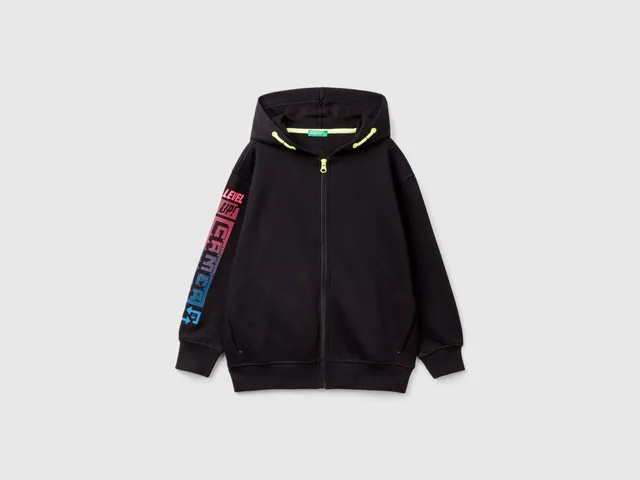 United Colors of Benetton Felpa Gamer Zip Bambino Stampa