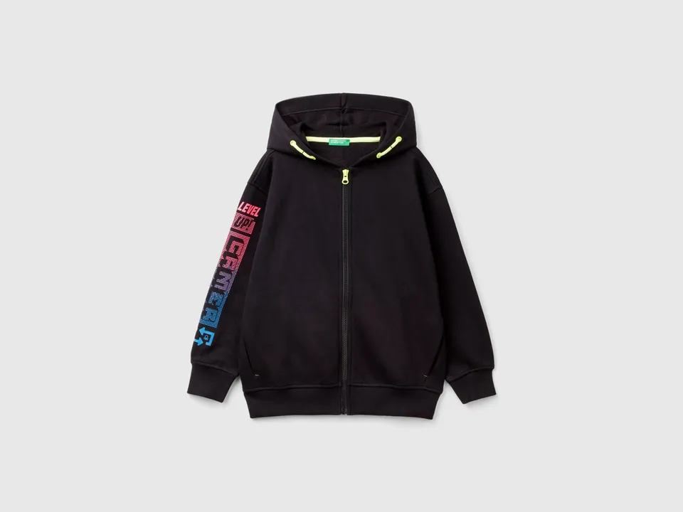 United Colors of Benetton Felpa Gamer Zip Bambino Stampa